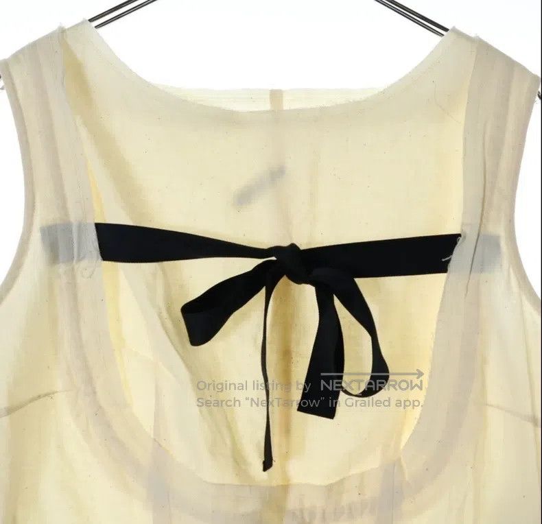 Comme des Garcons Comme Des Garcons Ivory Belted Sleeveless Dress Size S / US 4 / IT 40 - 3 Thumbnail