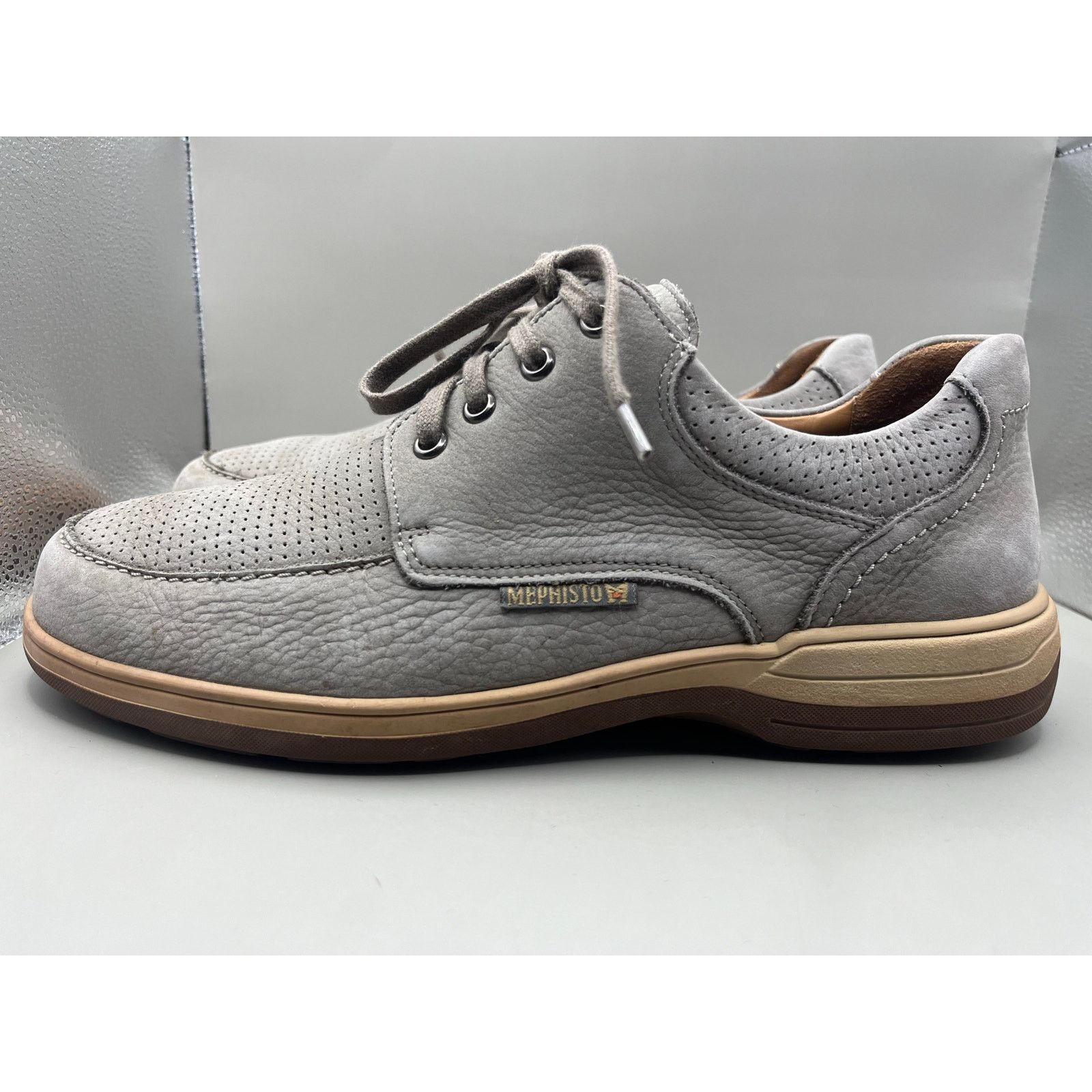Mephisto Mephisto Douk Pouf Lace up leather Shoes Gray Men’s Size 9 Size US 9 / EU 42 - 1 Thumbnail