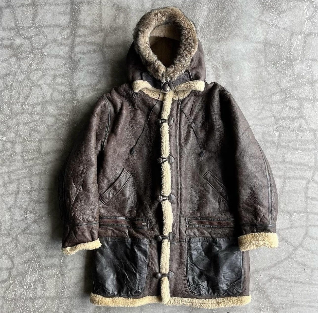 Vintage Vintage B-7 Shearling Flight Jacket - Avirex B-3 Sheepskin Size US L / EU 52-54 / 3 - 1 Thumbnail