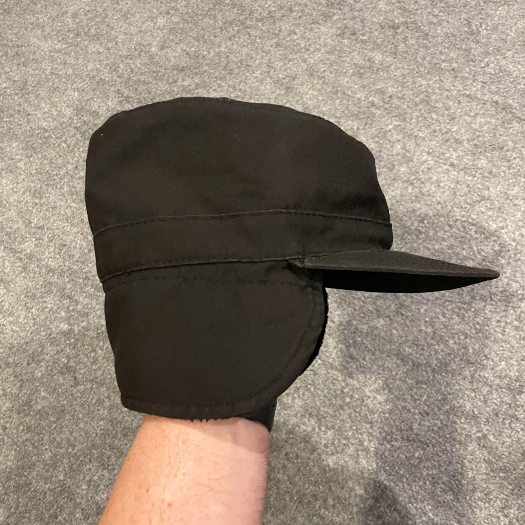 Vintage VINTAGE Combat BDU Winter Hat Fitted Mens 7 1/4 Black Army Cap Ear Flap Lined Workwear Size ONE SIZE - 4 Thumbnail