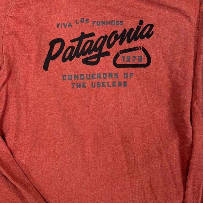 Patagonia Patagonia Splitter Script Lightweight Crew Sweatshirt Mens M Viva La Funhogs Red Sweatshirt Size US M / EU 48-50 / 2 - 3 Thumbnail