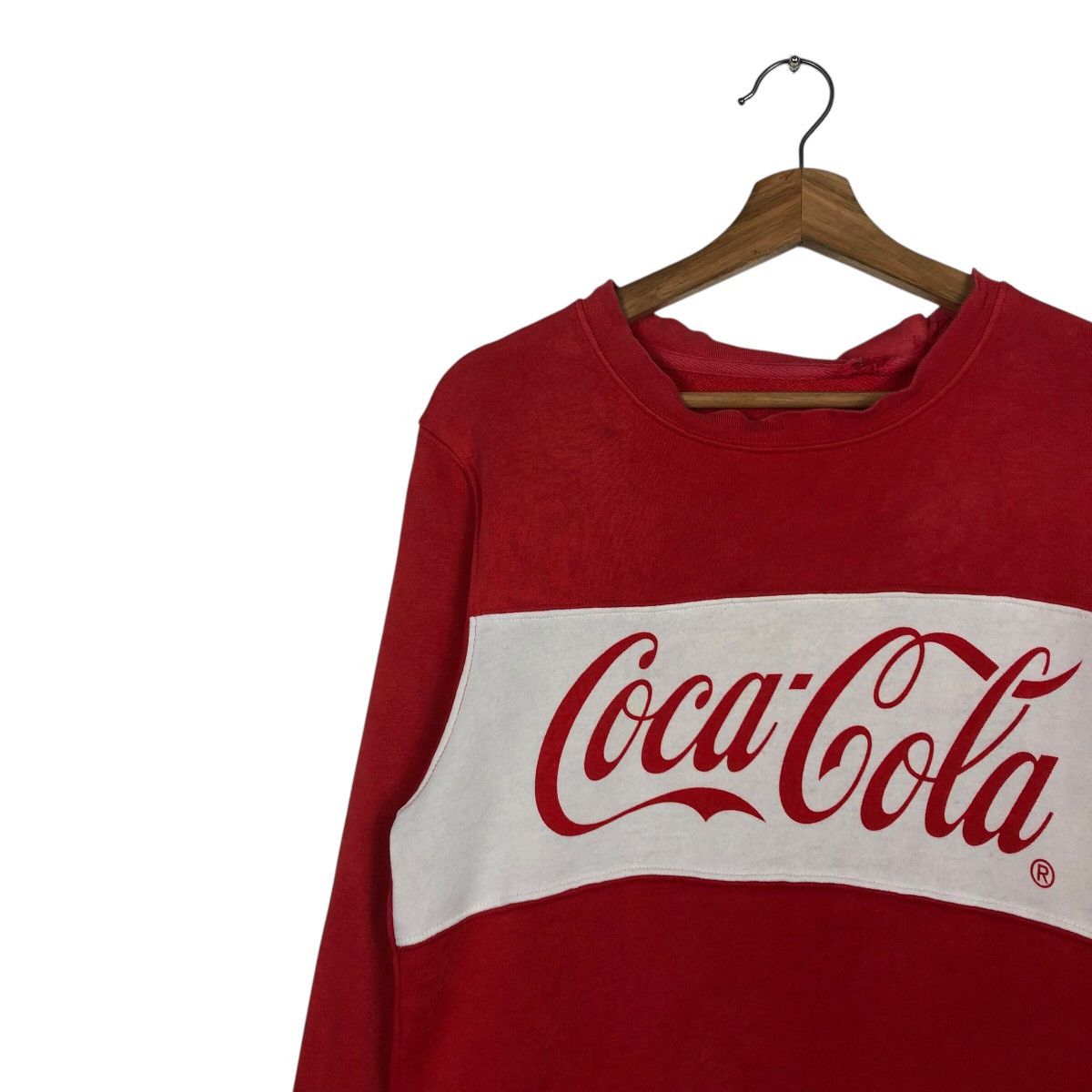 Japanese Brand × Vintage 📌Vintage Sweatshirt Coca Cola Big Logo Spell Out Size US M / EU 48-50 / 2 - 7 Thumbnail