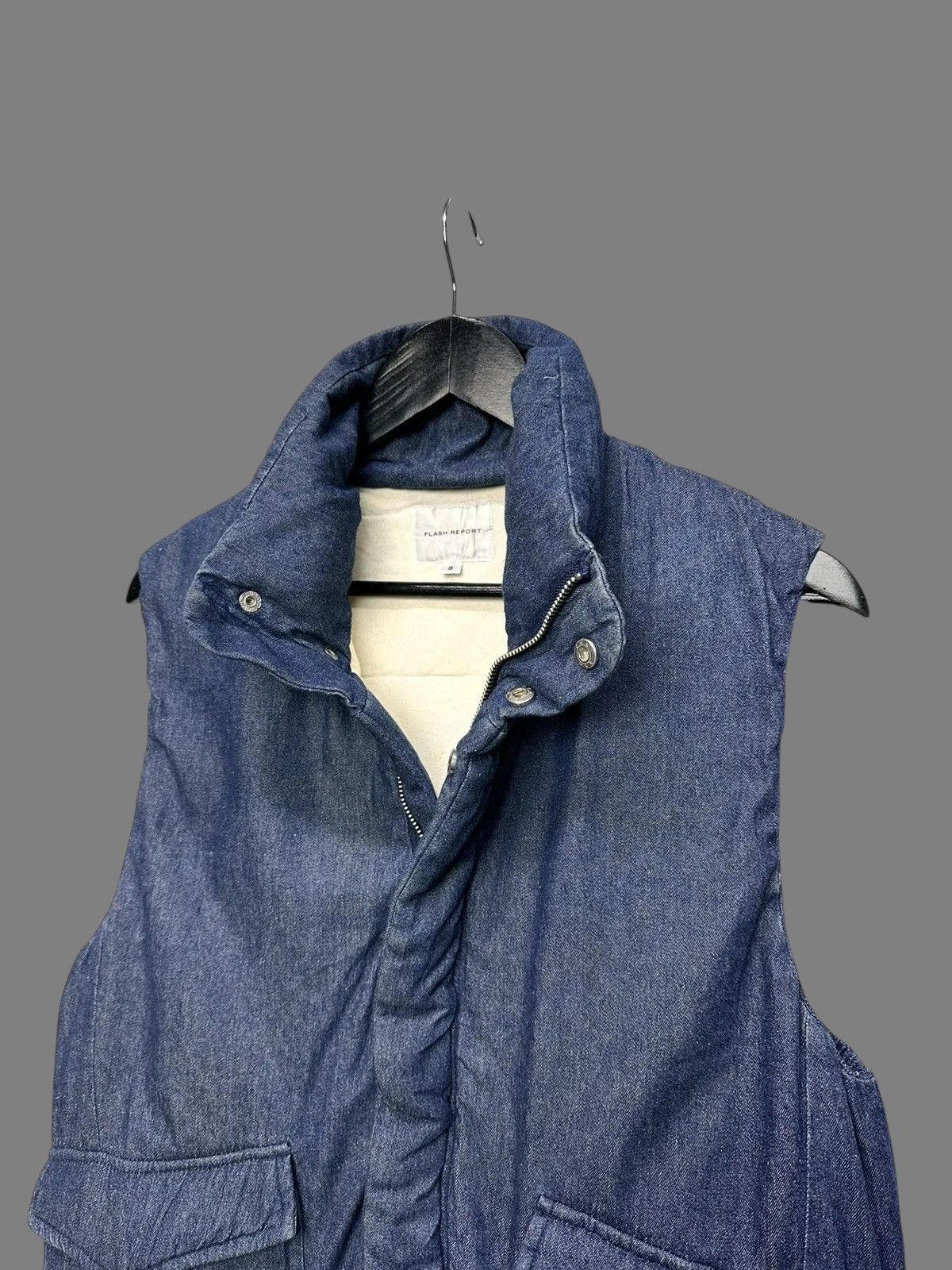 GOA Flash Report Blue Puffer Vest Casual Urban Winter Style Size US S / EU 44-46 / 1 - 2 Thumbnail