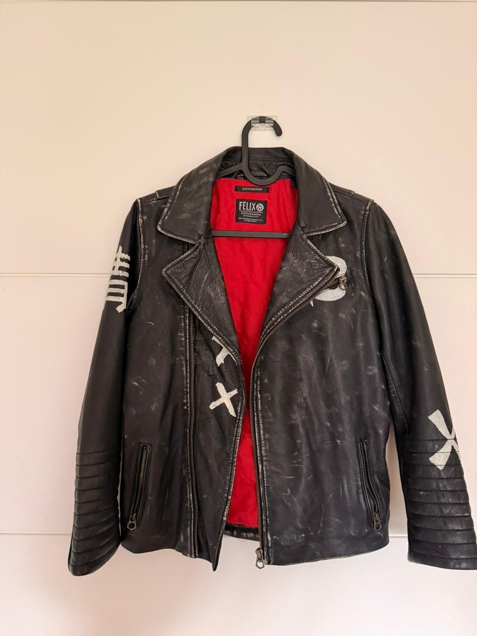 Scotch & Soda Archive Piece - Scotch & Soda x Felix the Cat Leather Jacket Size XS / US 0-2 / IT 36-38 - 2 Thumbnail