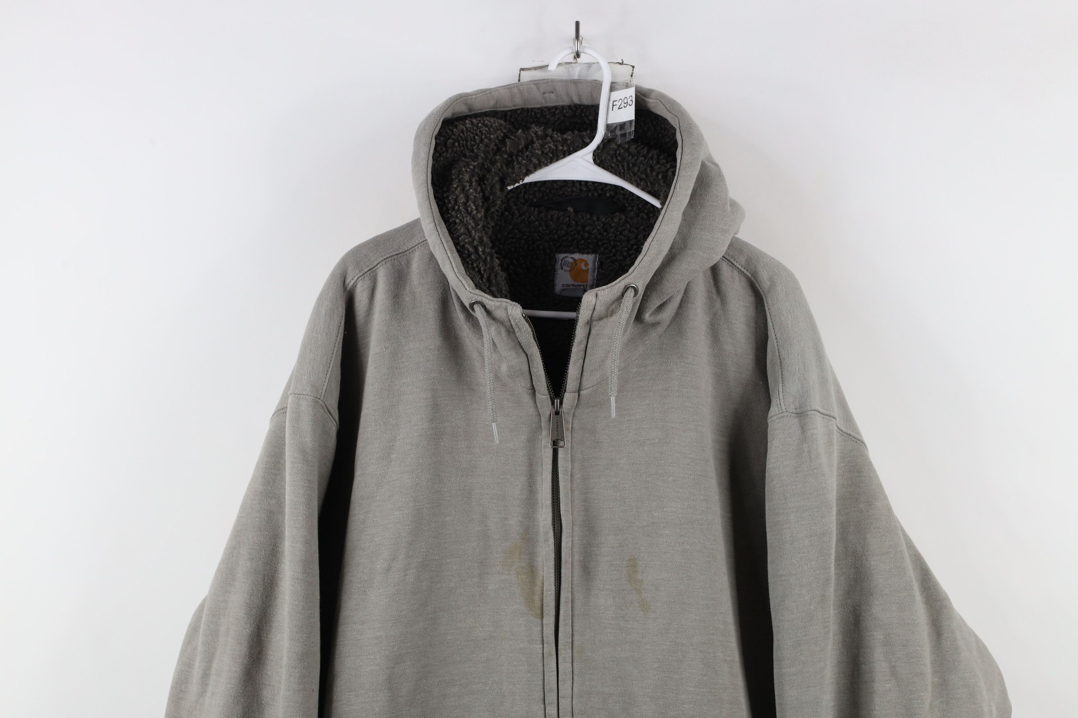Carhartt × Vintage Vintage Carhartt Heavy Deep Pile Fleece Lined Hoodie Jacket Size US XXL / EU 58 / 5 - 2 Thumbnail