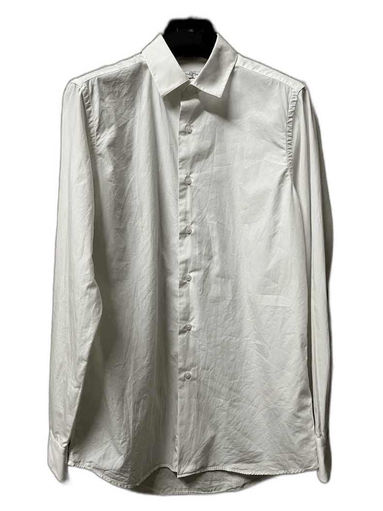 Valentino Valentino Men's White Casual Shirt Size US M / EU 48-50 / 2 - 1 Thumbnail