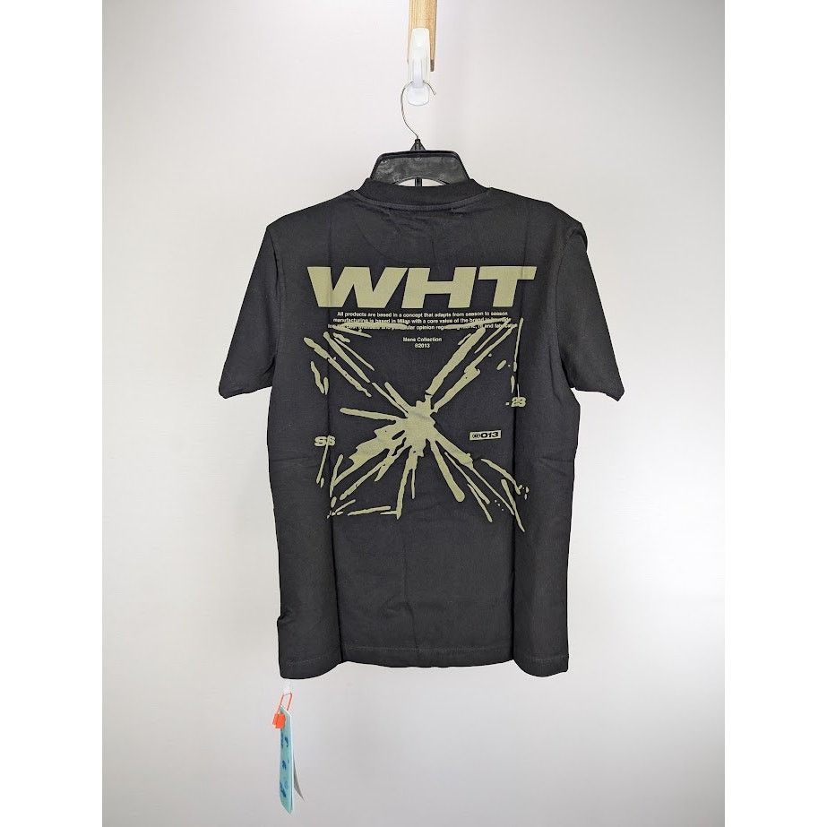 Off-White o1rshd1 Splash Arr Slim Short Sleeve T-Shirt in Black Beige Size US XS / EU 42 / 0 - 12 Thumbnail