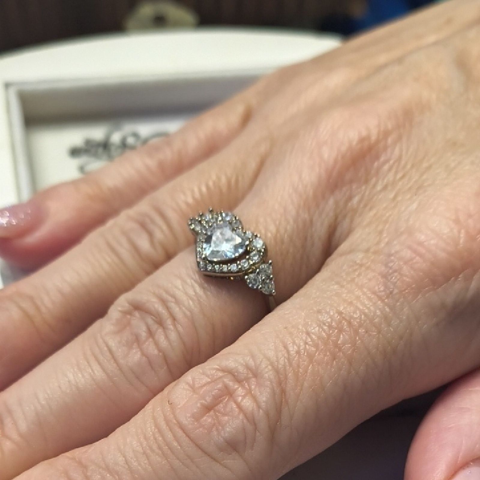 Nordstrom Nordstrom Julianna B 925 Created Moissanite Heart Size 6 Size ONE SIZE - 3 Thumbnail