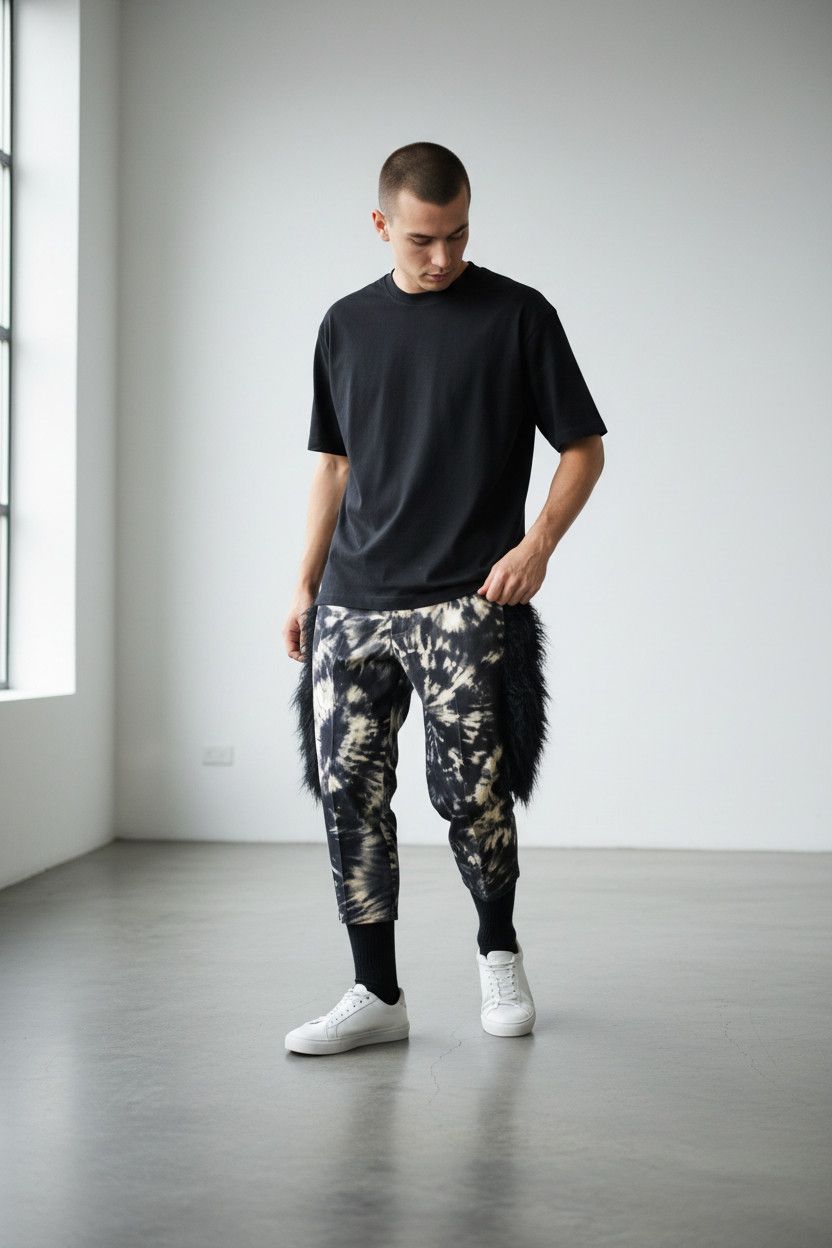 Other Custom-made Pants with Real Mongolian Fur Size US 32 / EU 48 - 1 Thumbnail