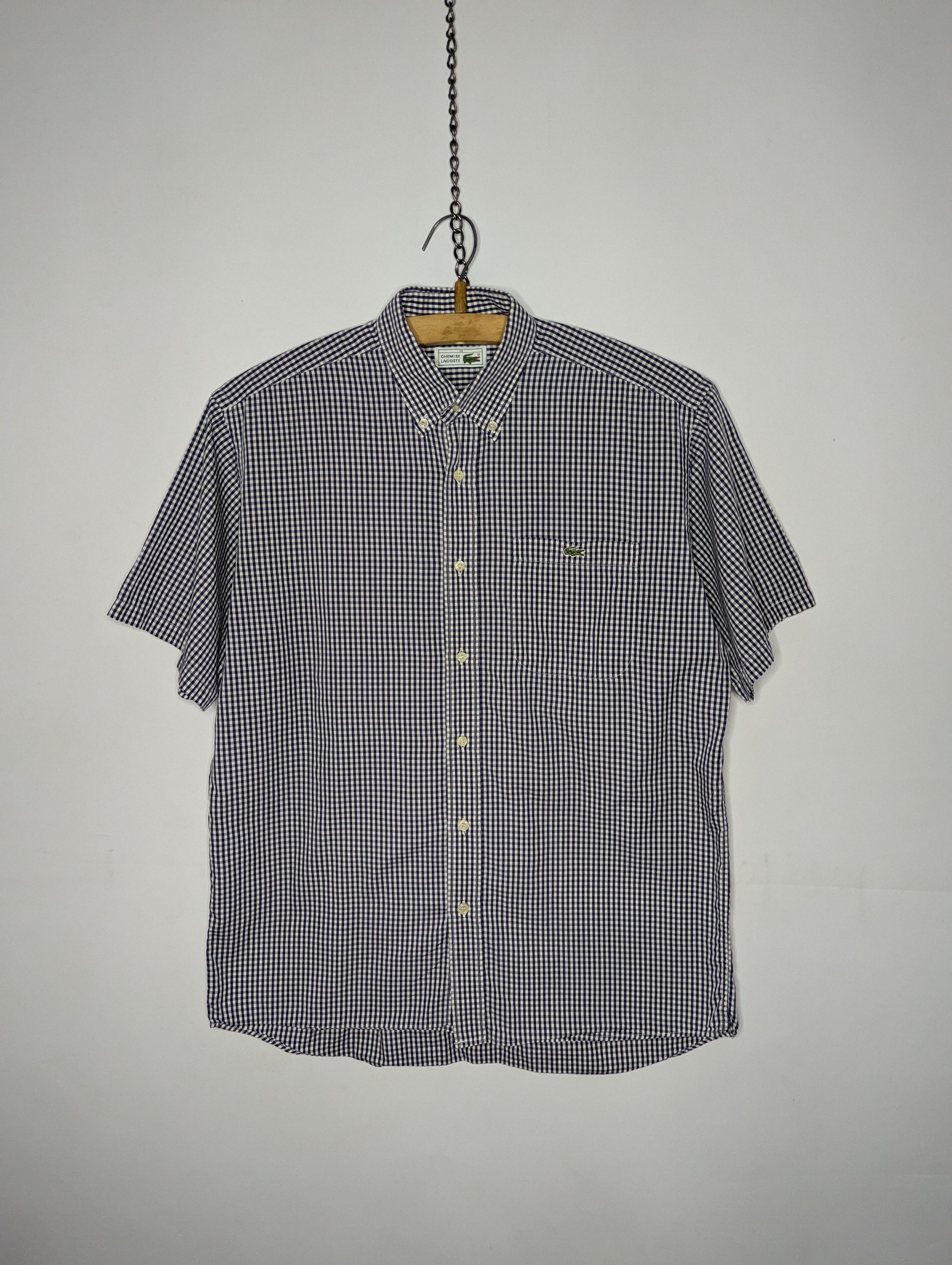 Lacoste × Vintage CHEMISE LACOSTE Vintage Men's Short-Sleeved Shirt Sz 40 Size US L / EU 52-54 / 3 - 1 Thumbnail