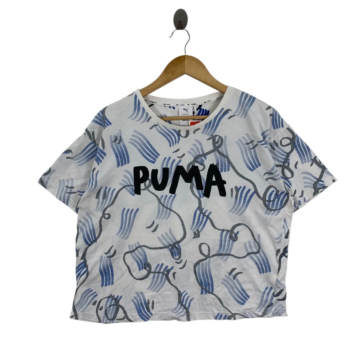 Puma PUMA SHANTELL MARTIN Overprint Crop Top Short Sleeve Tshirt Size S / US 4 / IT 40 - 1 Thumbnail
