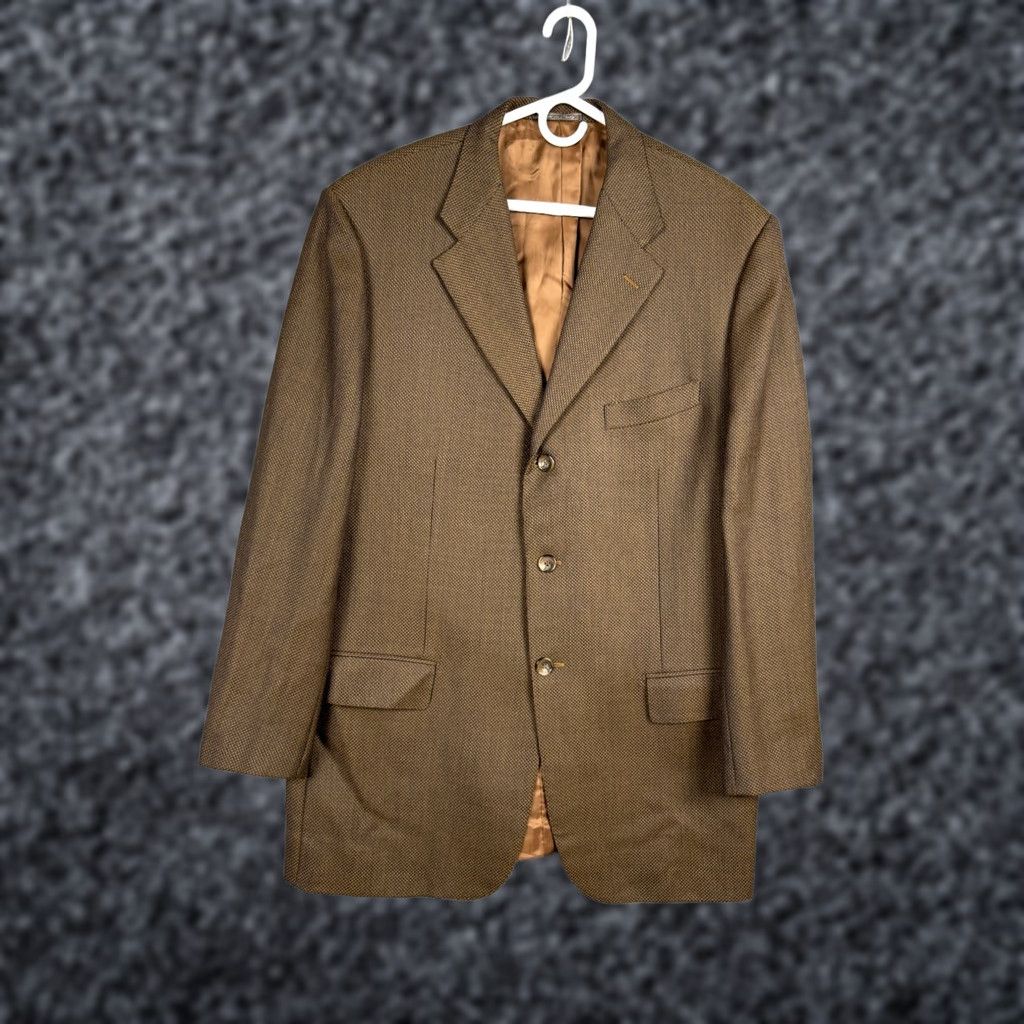 Corneliani Corneliani Wool Blazer Jacket Men 46 Brown 3-Button Pockets Blazer XL US 56 Multicolor - Mens Size 46R - 1 Thumbnail