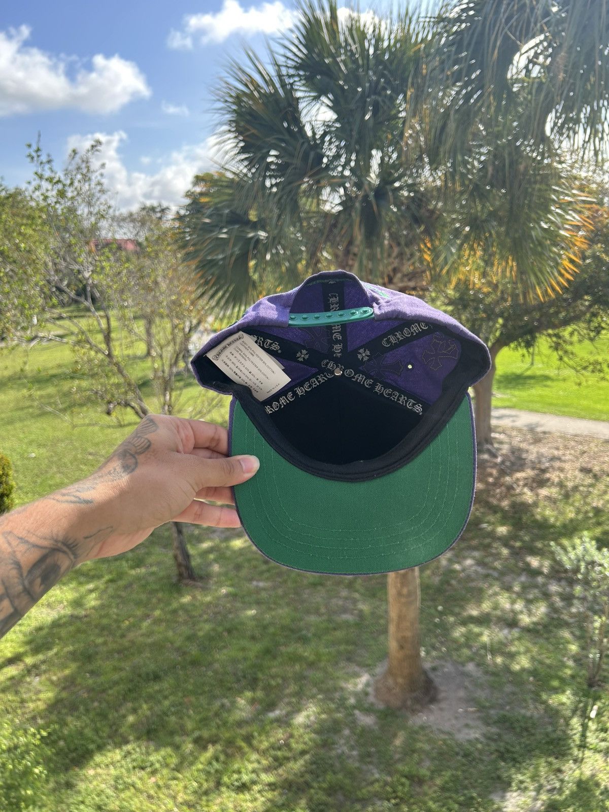 Chrome Hearts Chrome Hearts Cross Patch Hat (Purple/Green) Size ONE SIZE - 6 Thumbnail