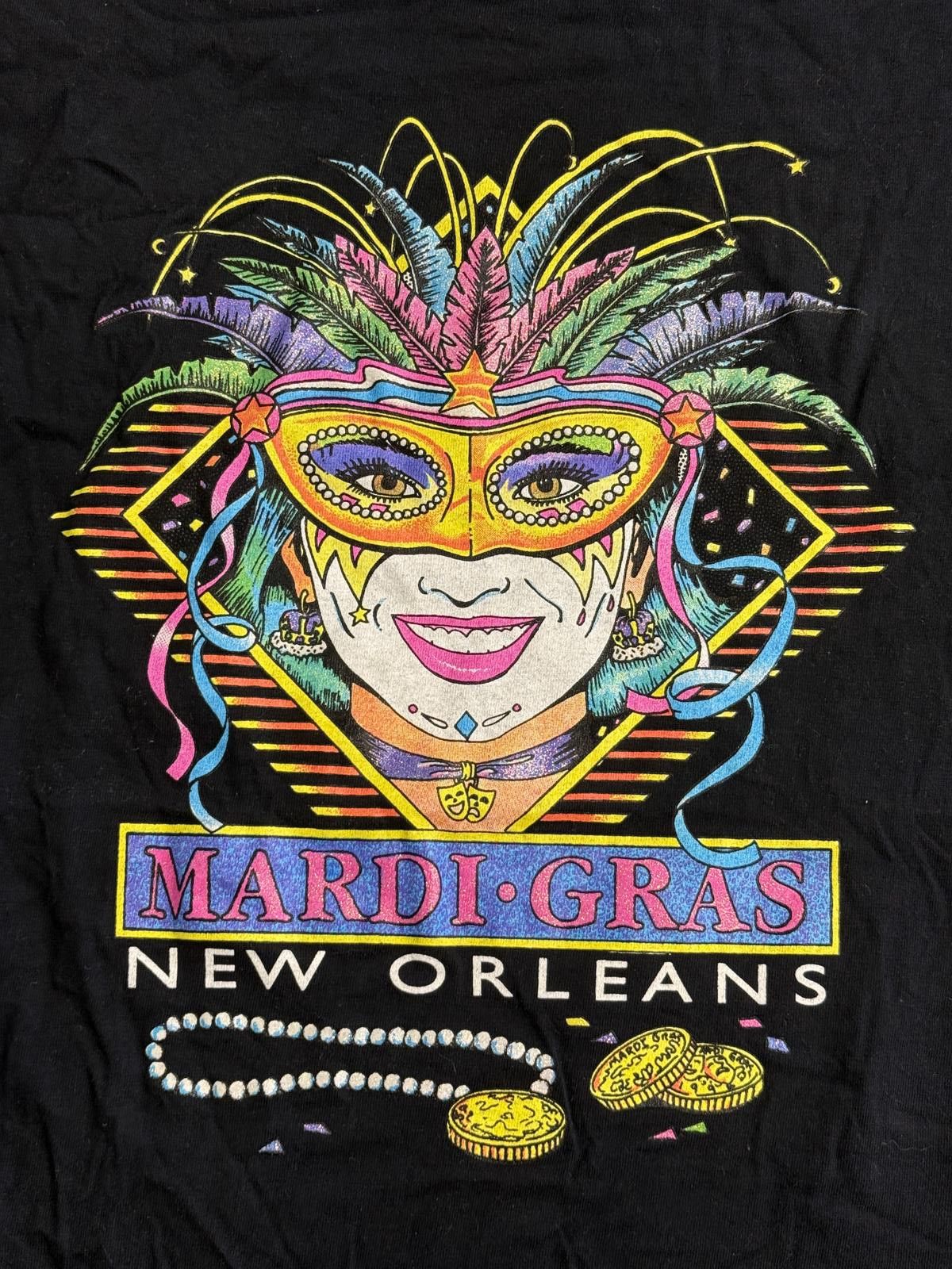 Other Vintage Mardi Gras T-sirt mask & Beads Tee - L Size US L / EU 52-54 / 3 - 3 Thumbnail