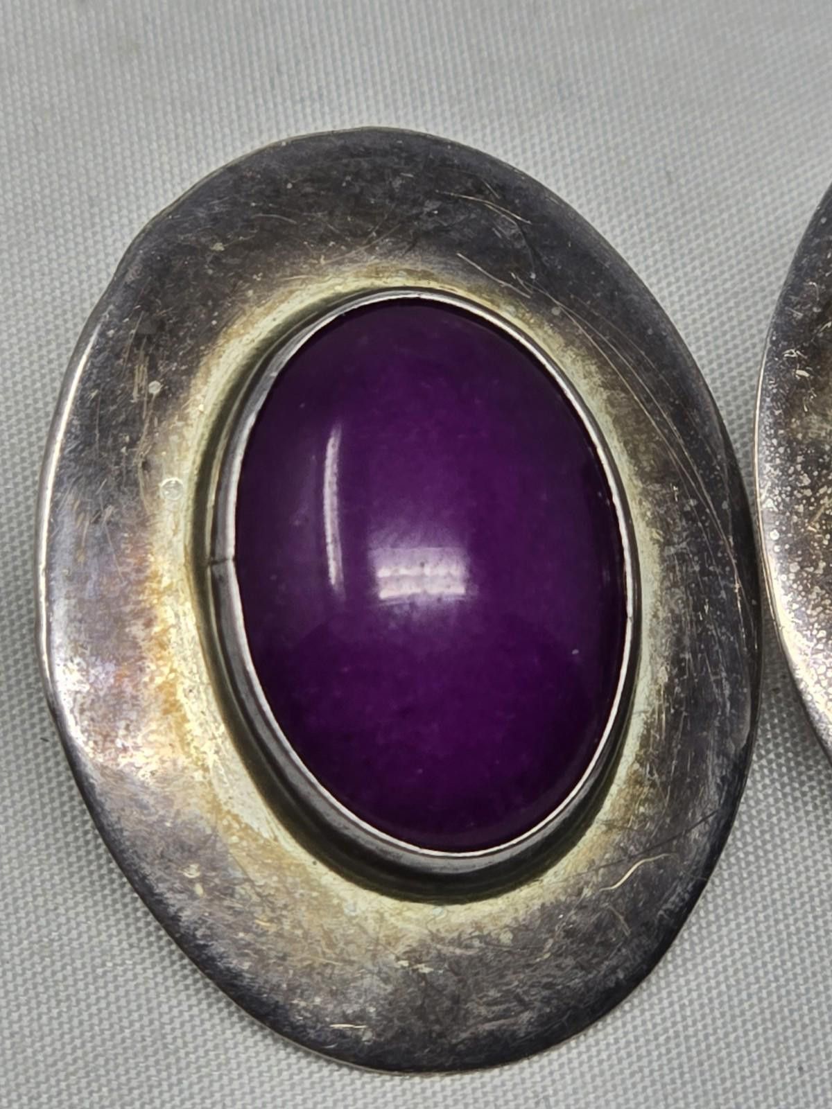 Other Sterling Silver Purple Stone Stud Earrings Ben Chavez Size ONE SIZE - 4 Thumbnail