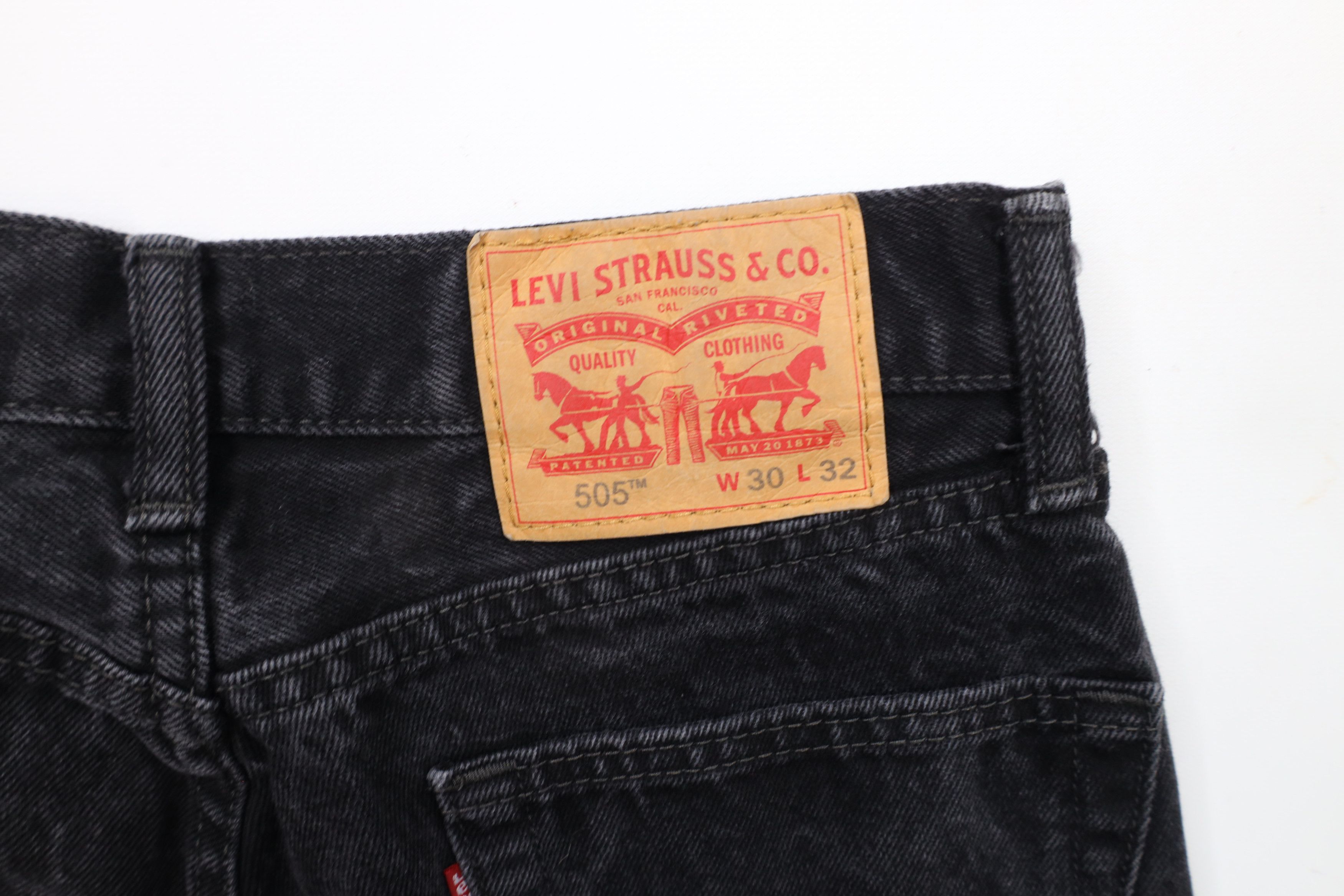 Levi's × Vintage Vintage Y2K Levis 505 Regular Fit Denim Jeans Black Cotton Size US 30 / EU 46 - 11 Thumbnail