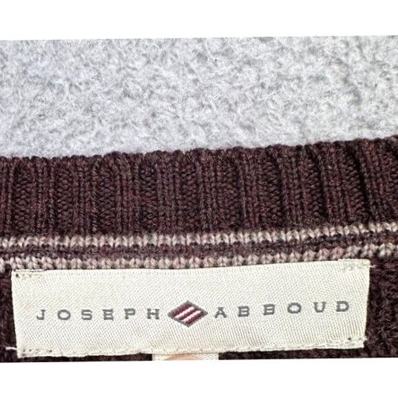 Joseph Abboud Joseph Abboud Sweater Mens XL Maroon 100% Merino Wool Knit Crew Neck Long Sleeve Size US XL / EU 56 / 4 - 4 Thumbnail