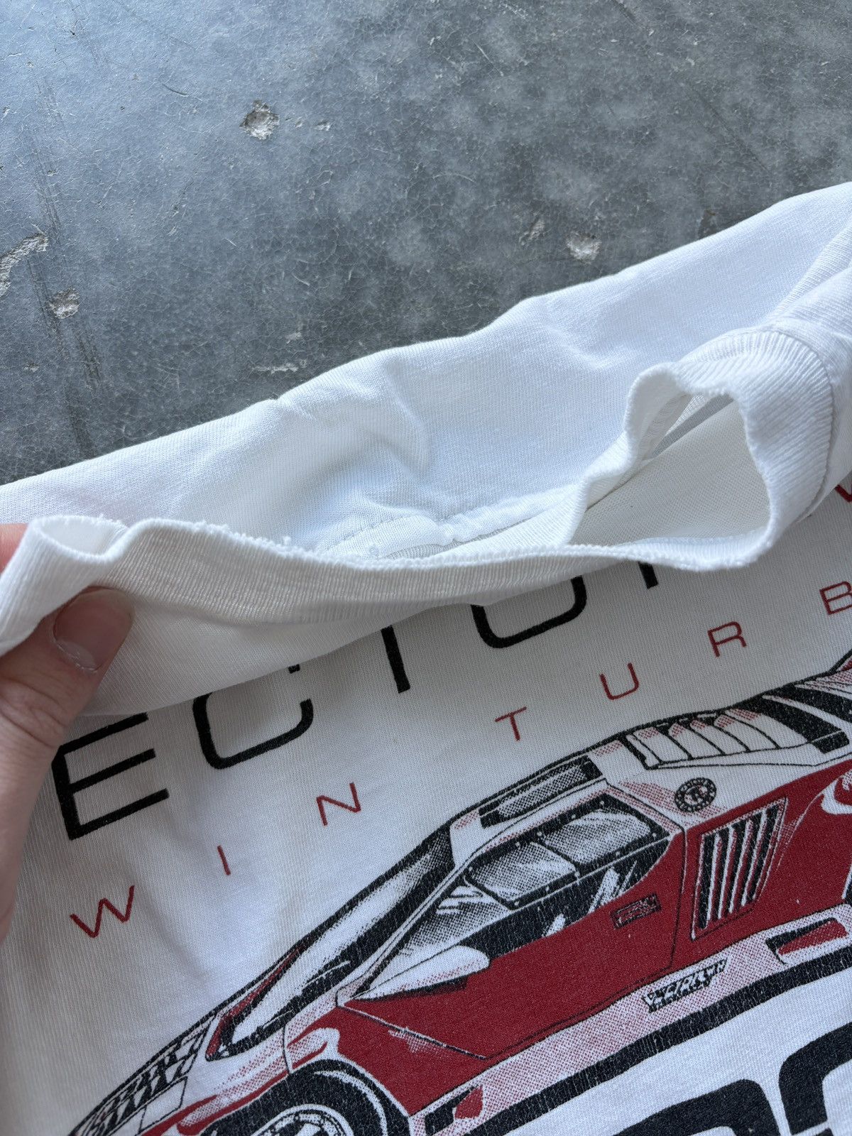 Vintage Vintage 1980s Vector W8 Twin Turbo Graphic Tee Hanes Beefy Size US L / EU 52-54 / 3 - 4 Thumbnail