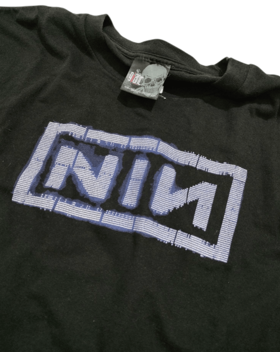 Band Tees Rare NIN - Nine Inch Nails blue neon logo Vintage Tee Size US L / EU 52-54 / 3 - 1 Thumbnail