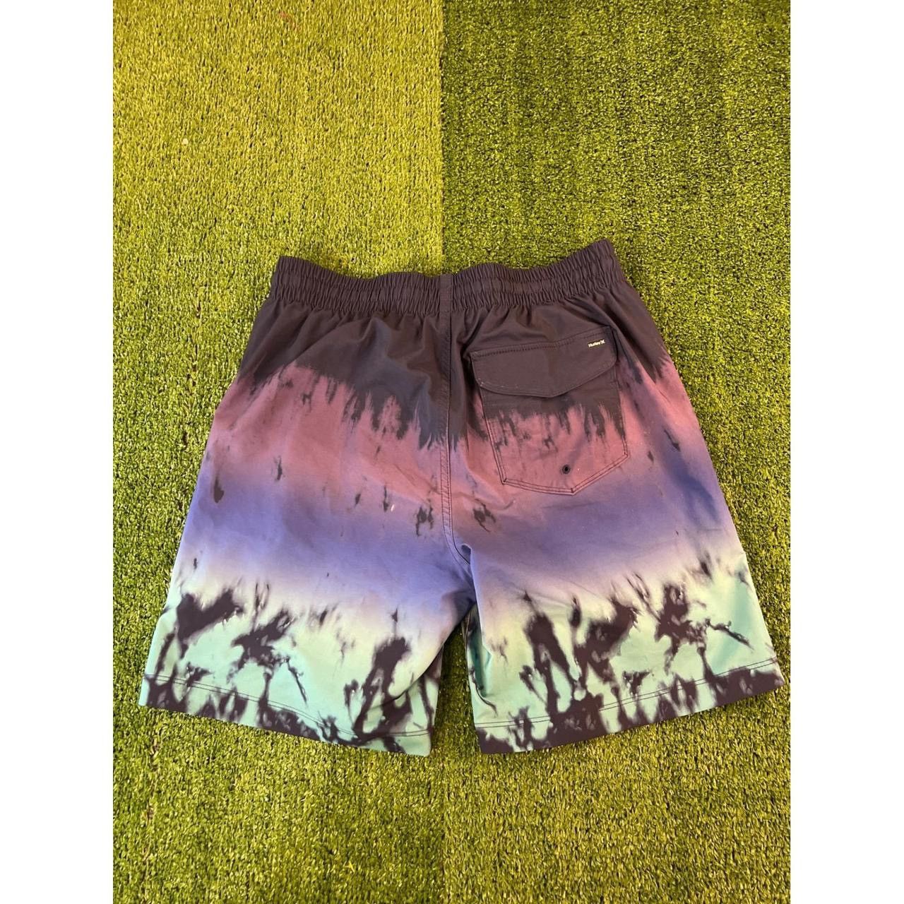 Hurley Hurley Mens Tie Dye Board Shorts Purple Teal Ombre Swim M Size US 32 / EU 48 - 7 Thumbnail
