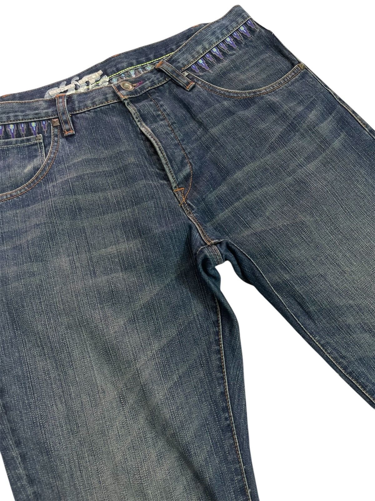 Paul Smith Sick🔥Stud Jeans Paul Smith Embroidery Denim Signature Stripe Size US 32 / EU 48 - 18 Thumbnail