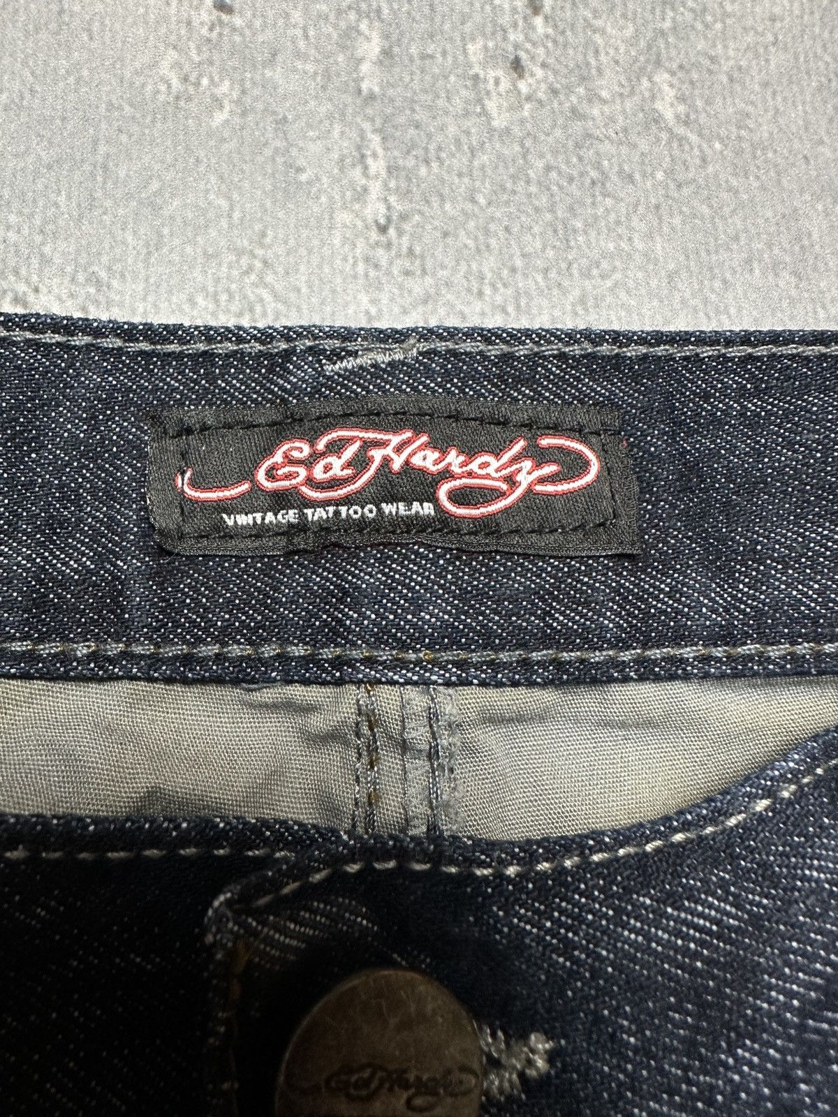 Ed Hardy Ed Hardy y2k Jeans Distressed Baggy Denim Washed Jeans 90s Size US 36 / EU 52 - 12 Thumbnail