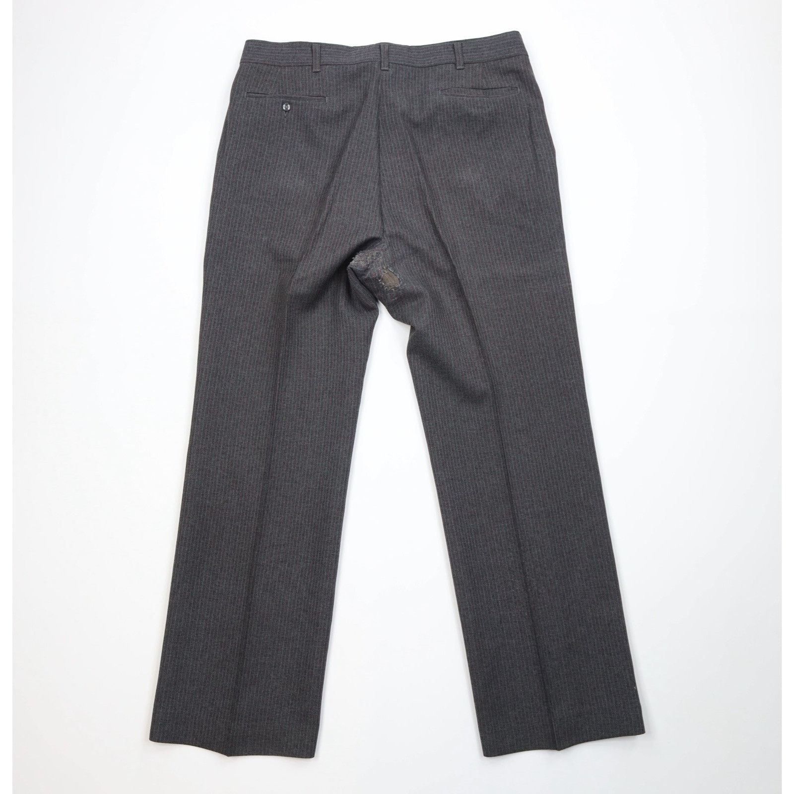 Vintage Vintage 70s Streetwear Distressed 3 Piece Knit Striped Suit Size 44R - 19 Thumbnail