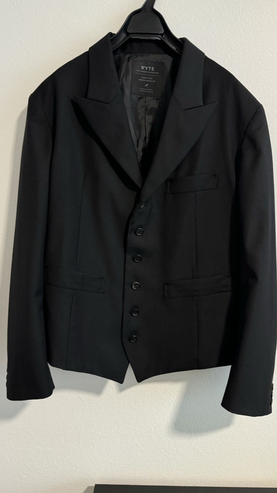 Yohji Yamamoto SYTE Gabardine 6BS Peak Jacket | Grailed