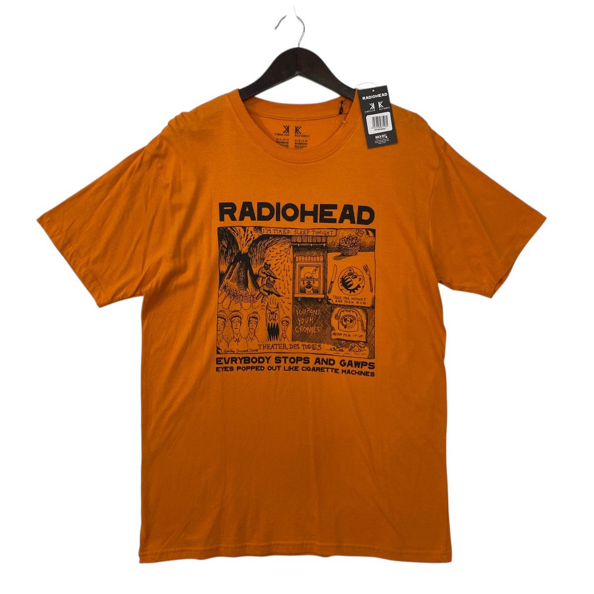 Band Tees 💥RADIOHEAD art rock band thom yorke waste tee shirt Size US L / EU 52-54 / 3 - 1 Thumbnail