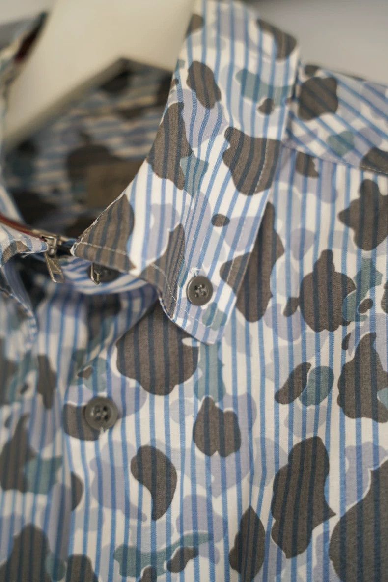 Yohji Yamamoto Yohji Yamamoto Yohji Yamamoto Blue Camouflage Long Sleeve Size US M / EU 48-50 / 2 - 3 Thumbnail