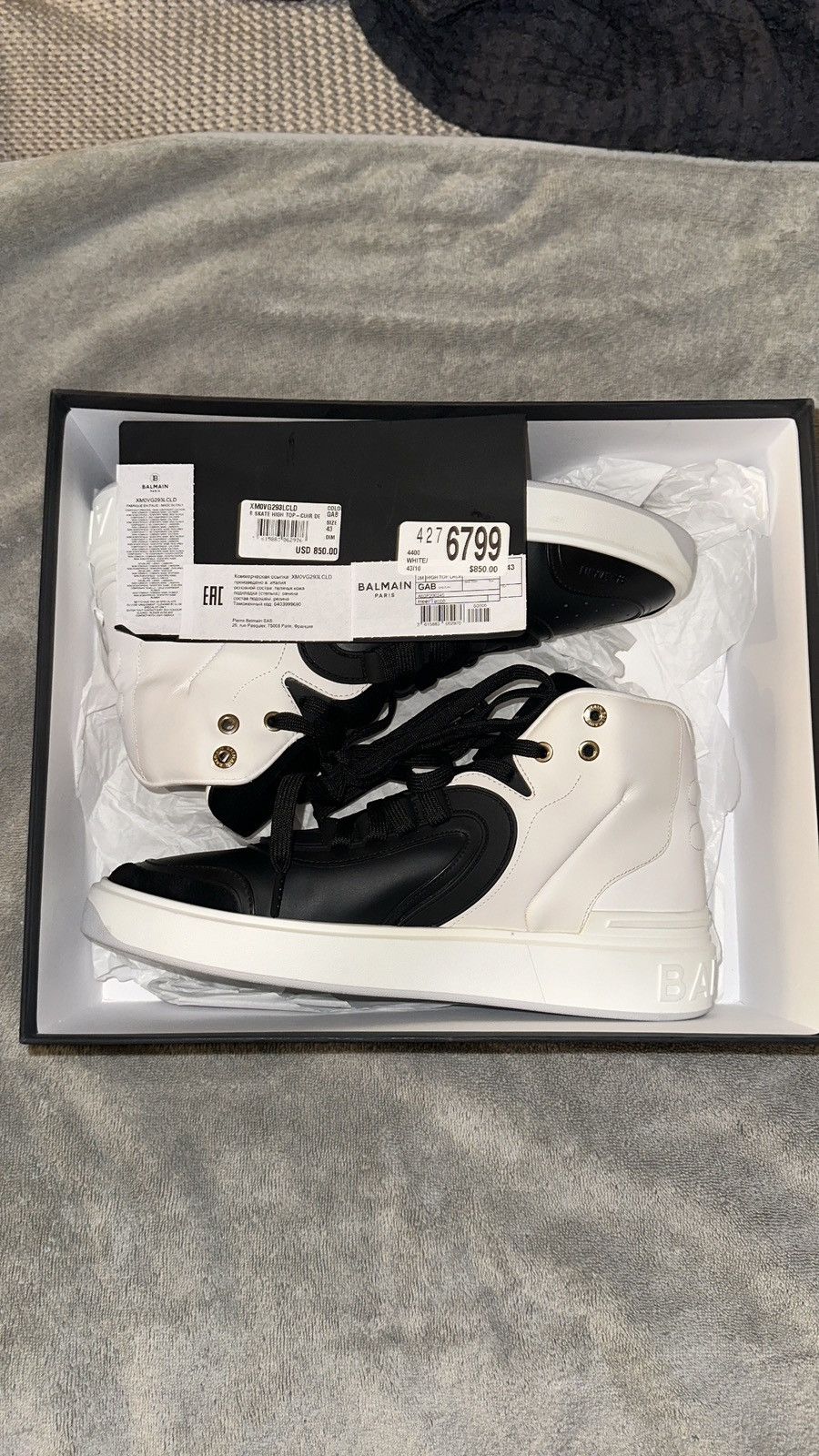 Balmain Balmain Skate High Top Sneakers DS Size US 10 / EU 43 - 10 Thumbnail