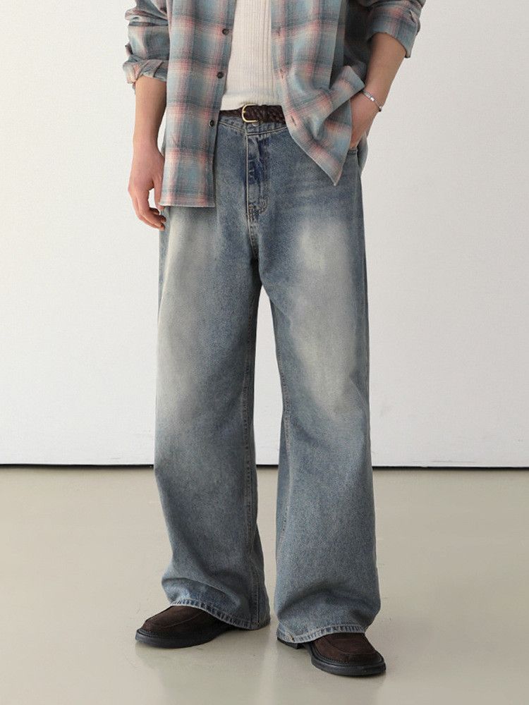 Japanese Brand × Jean Retro loose high street wide leg jeans Size US 32 / EU 48 - 1 Thumbnail