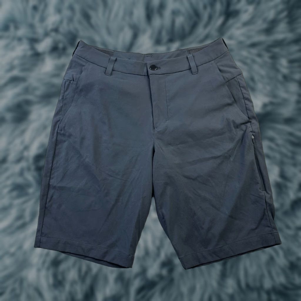 Lululemon Lululemon Shorts Mens 31 Blue ABC Commission Golf 10" Chino Regular Belt Loops Pockets Nylon Spandex Front Flat Button Logo Size US 31 - 1 Thumbnail