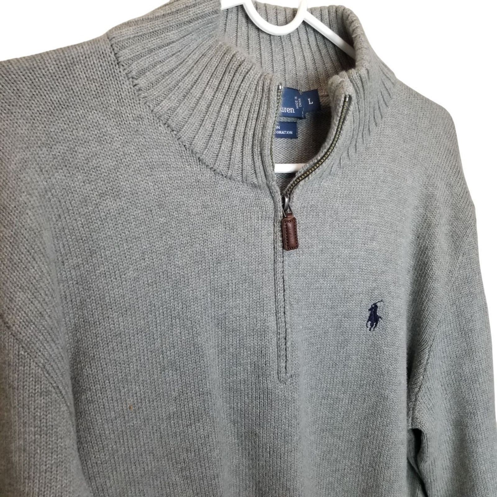 Polo Ralph Lauren Polo Ralph Lauren Mens 1/4 Zip Pullover Sweater Sz L Classic Size US L / EU 52-54 / 3 - 5 Thumbnail