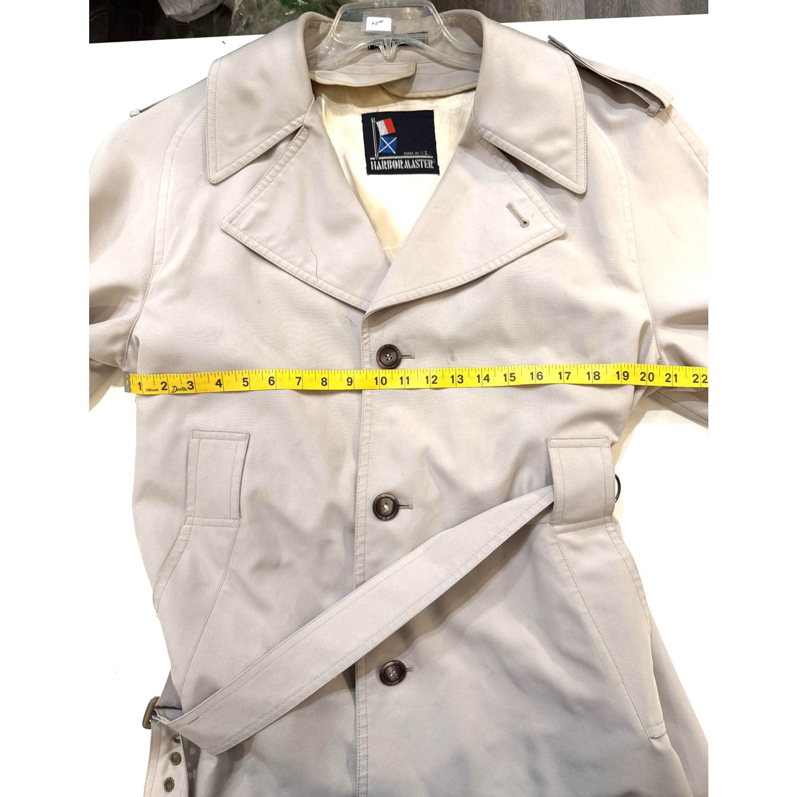 & Other Stories Vintage Harbormaster Trench Coat Mens Large Belted USA 80s Size US L / EU 52-54 / 3 - 12 Thumbnail