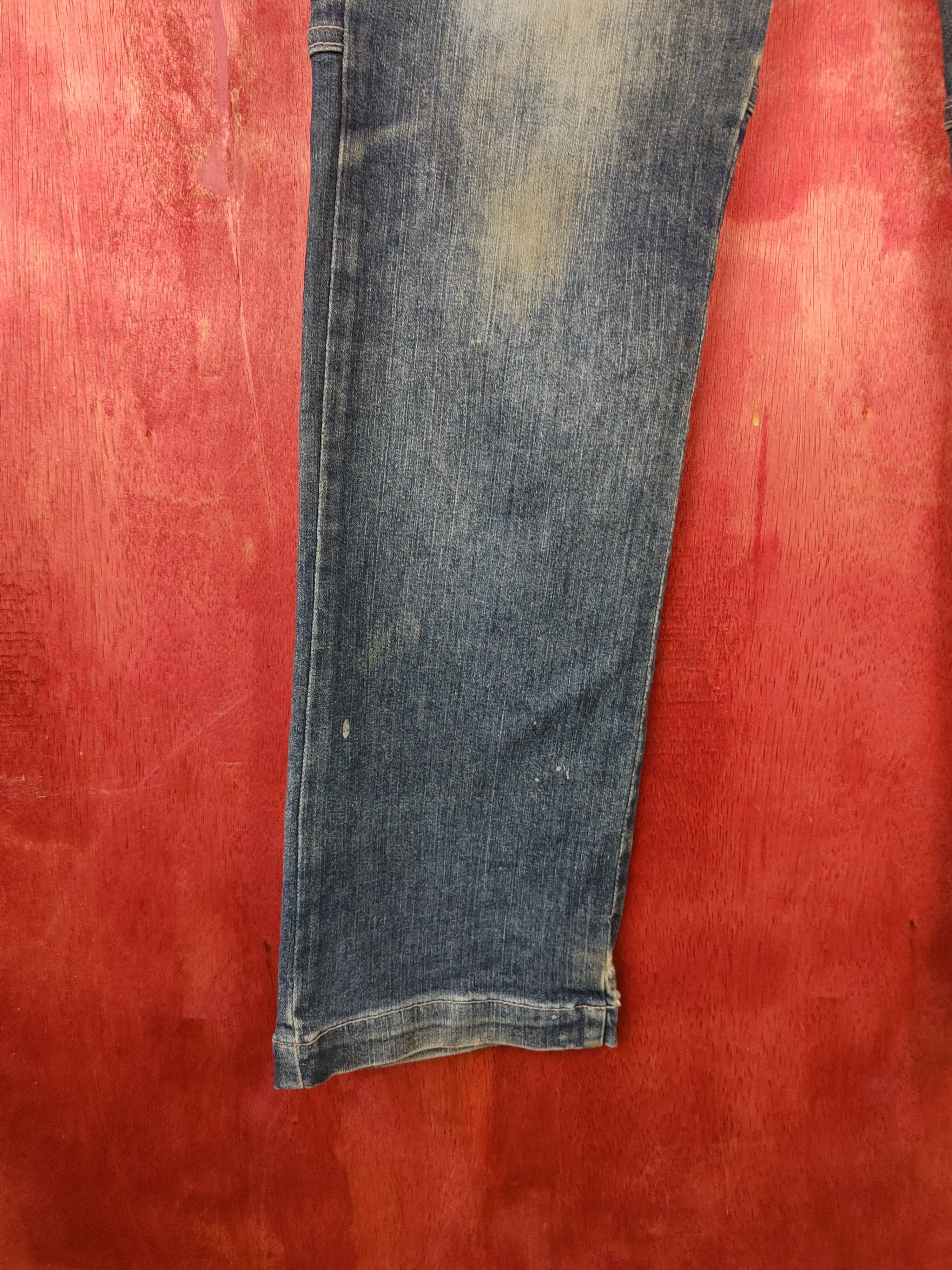 Japanese Brand × Vintage Tora Dark Blue Faded Distressed Ripped Jeans #S1850 Size US 32 / EU 48 - 4 Thumbnail