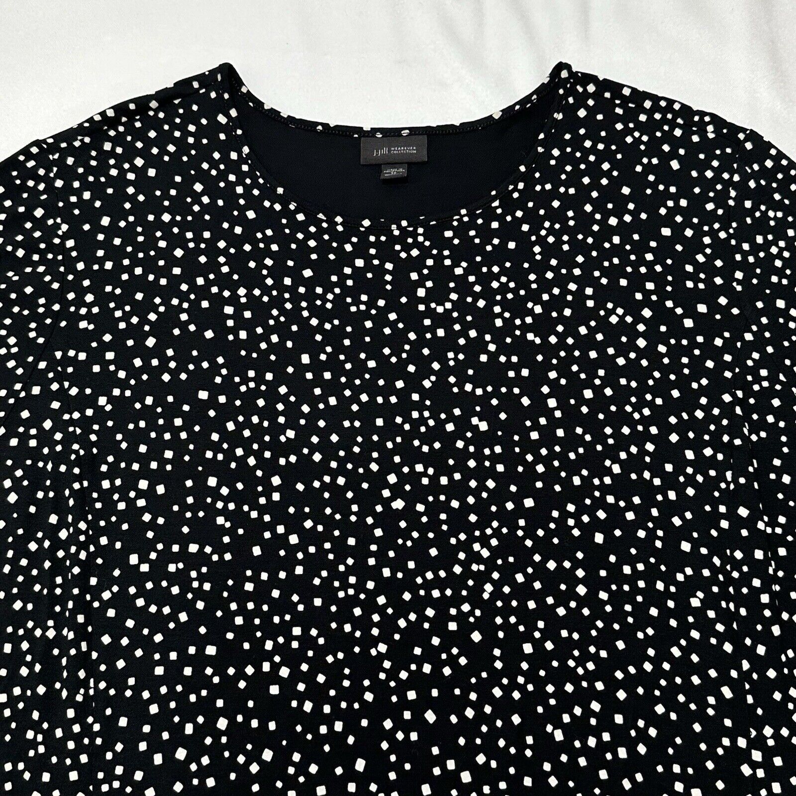 J. Jill J. Jill 3XL Wearever Collection Black White Polka Dot Blouse Size 3XL / US 20-22 - 2 Thumbnail