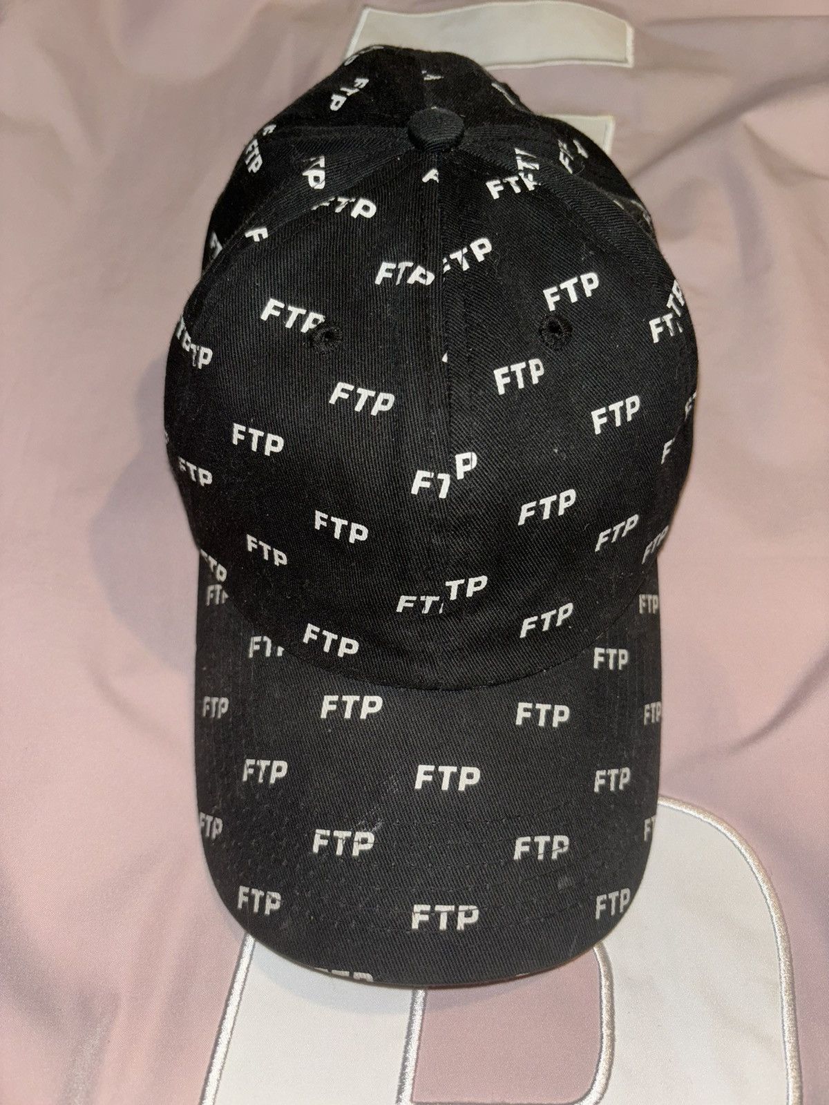 image of Fuck The Population Ftp Allover Print Hat in Black, Men's