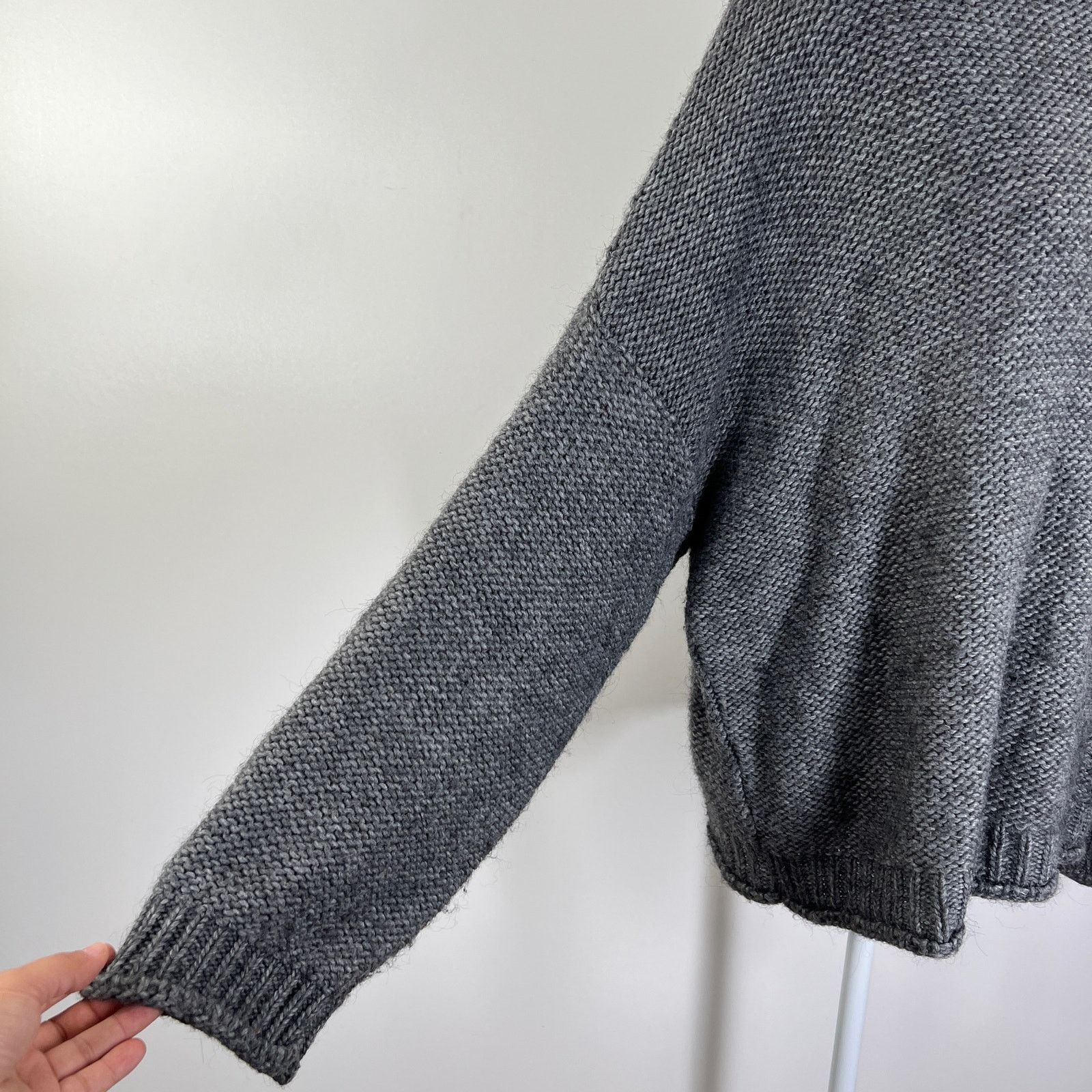 Anthropologie Anthropologie Lottie Sweater Grey Turtleneck Chunky Knit Size XL / US 12-14 / IT 48-50 - 7 Thumbnail