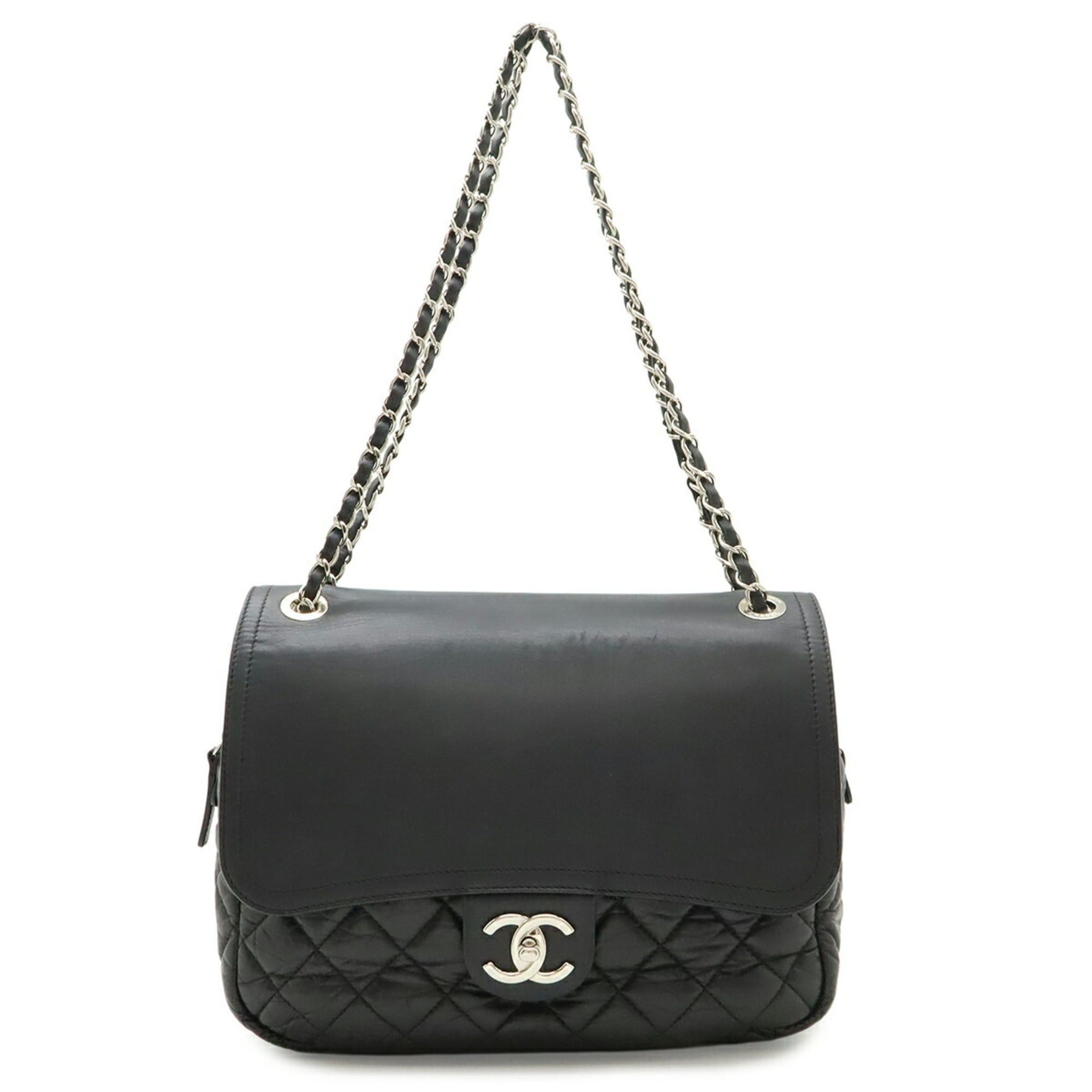 Chanel CHANEL Matelassé Coco Mark Chain Shoulder Bag, Leather, Black, A66809 Size ONE SIZE - 1 Thumbnail