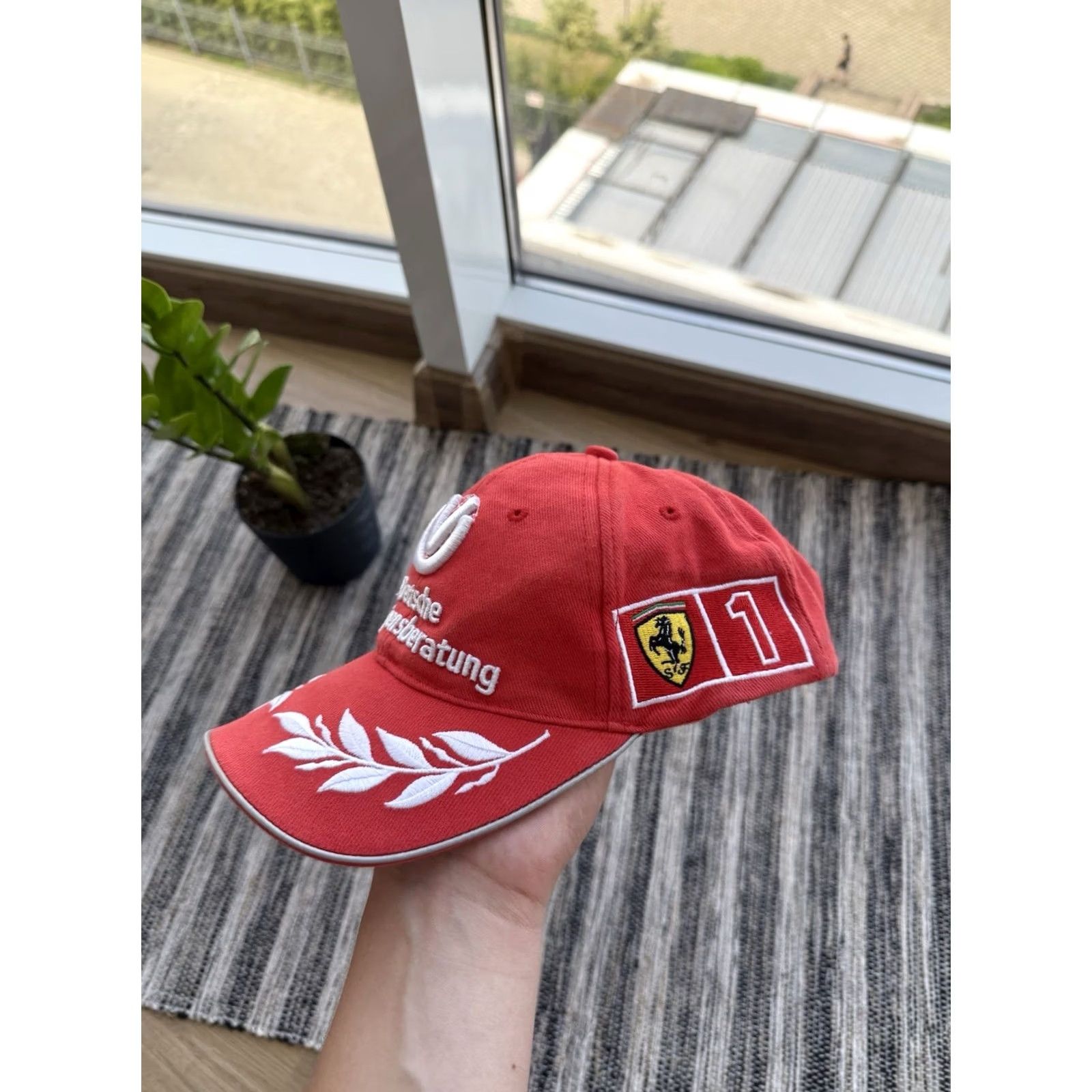 Ferrari FERRARI Vintage Racing Cap Hat Michael Schumacher Cap 90s Snapback Racing Cap Red Mens One Size Size ONE SIZE - 3 Thumbnail