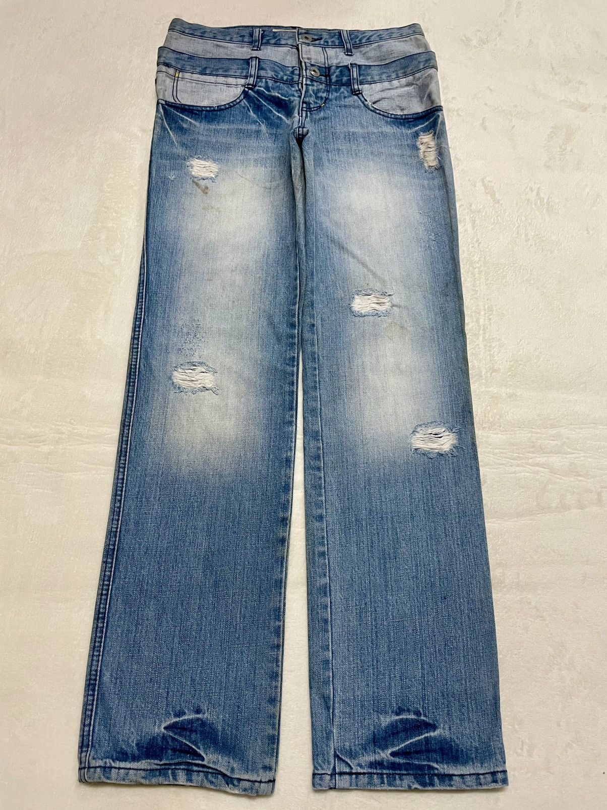 Japanese Brand Vintage WG Japanese Brand Double Waist Denim Jeans Size US 30 / EU 46 - 1 Thumbnail
