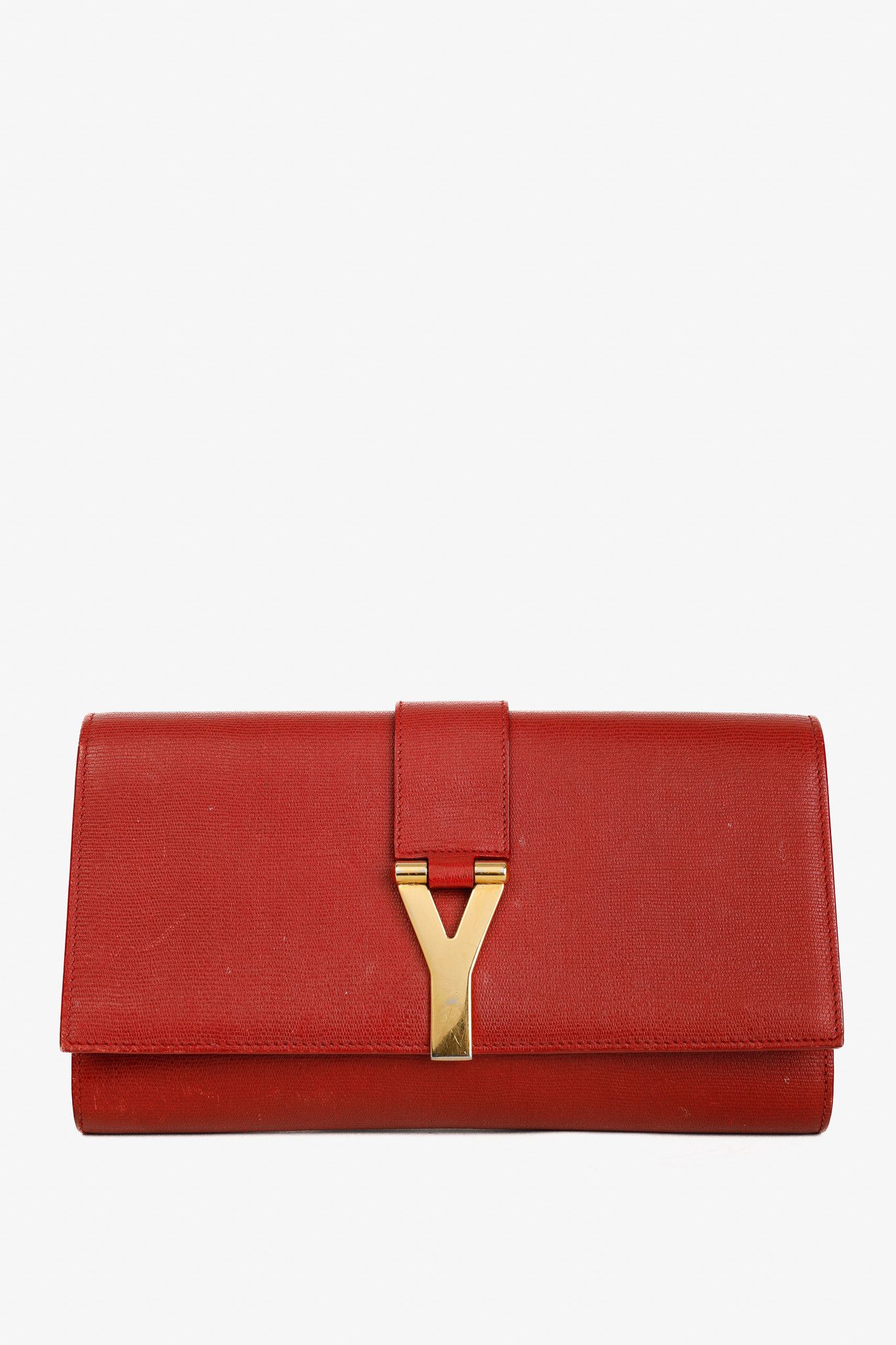 Yves Saint Laurent Yves Saint Laurent Large Chyc Vintage Leather Clutch Size ONE SIZE - 1 Thumbnail