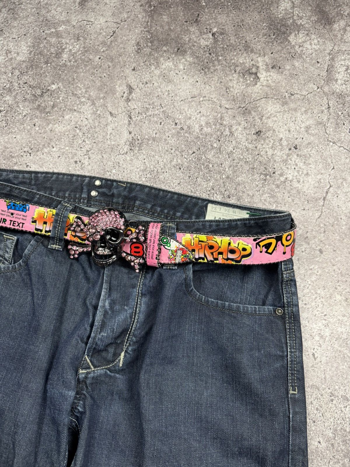 Japanese Brand 00’s NUMBER NINE STYLE GRAFFITI SKULL RARE Y2K BELT VINTAGE Size ONE SIZE - 3 Thumbnail
