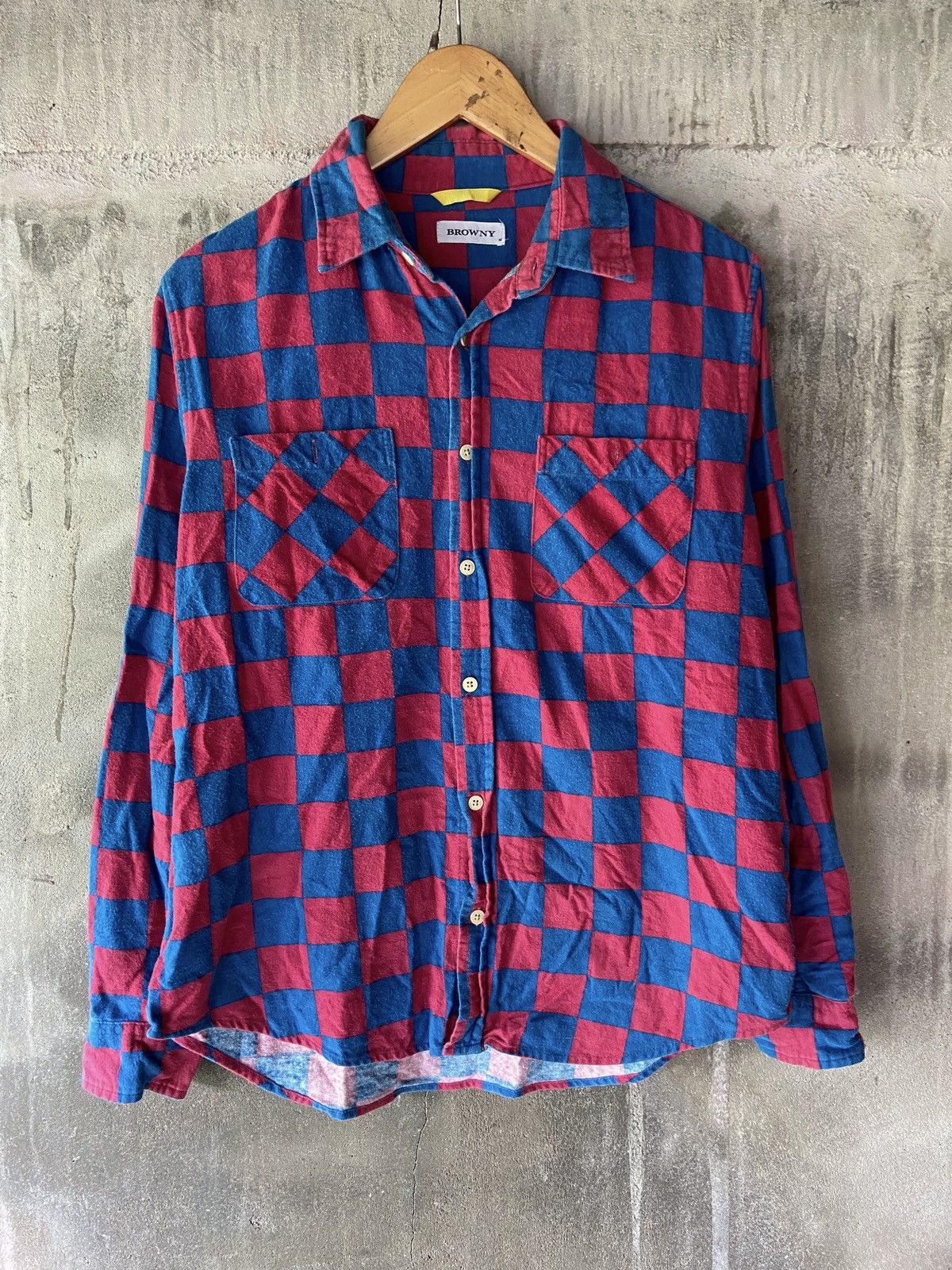 Japanese Brand BROWNY PLAID BUTTON DOWN SHIRT Size US M / EU 48-50 / 2 - 1 Thumbnail