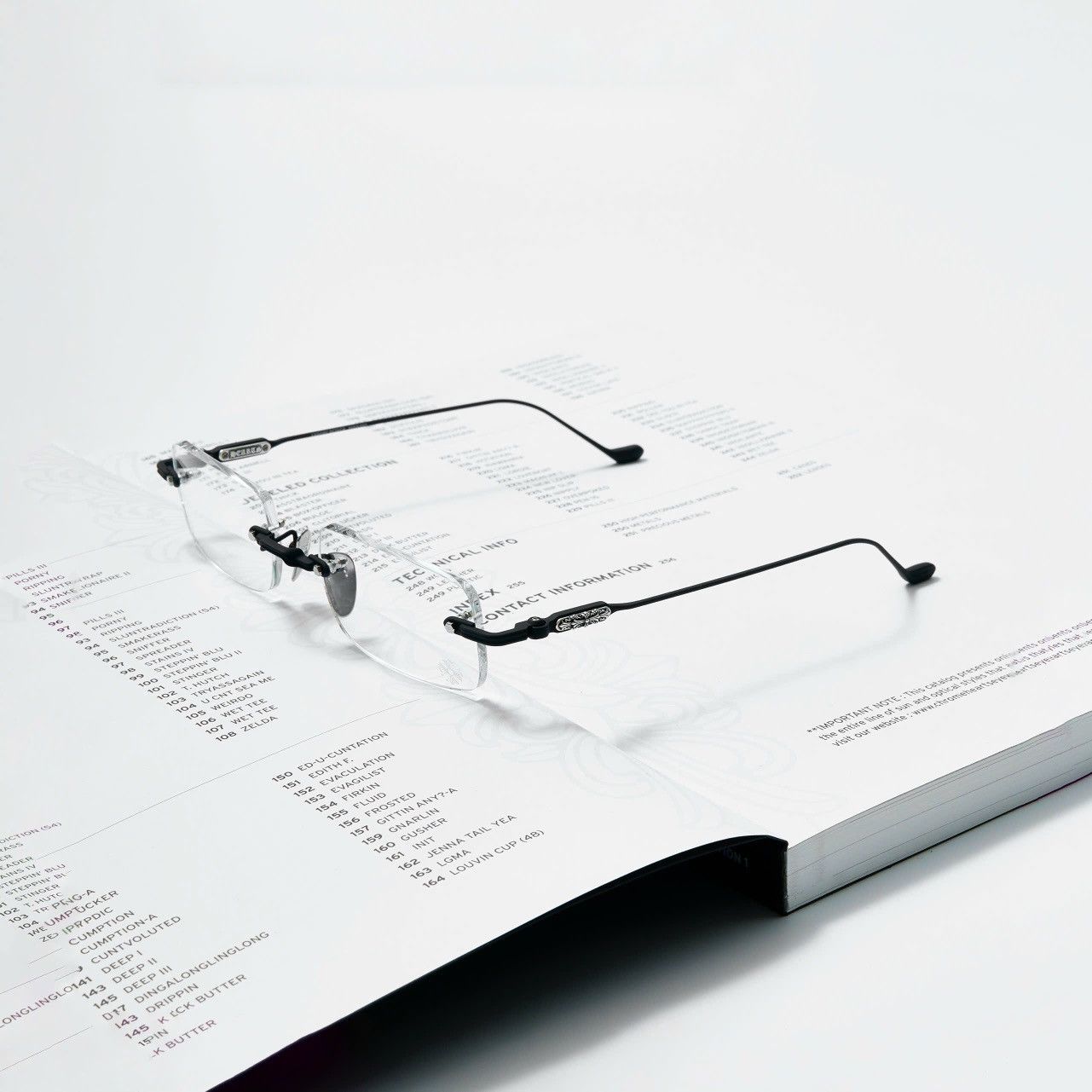 Chrome Hearts CHROME HEARTS SOFFFFFFFFERS II MATTE BLACK/SHINY SILVER GLASSES Size ONE SIZE - 1 Thumbnail