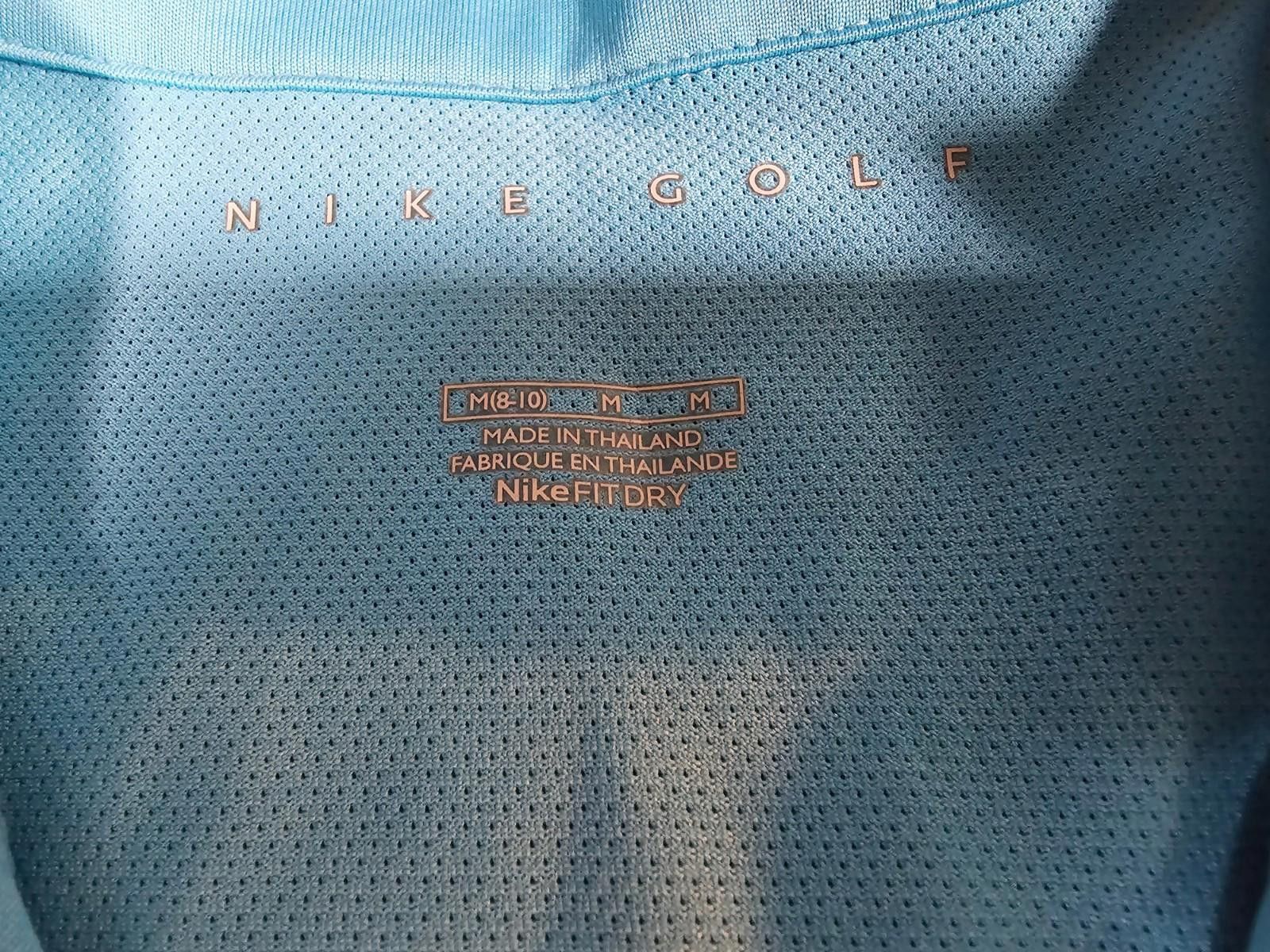 Nike Nike Golf Fitdry Womens MEDIUM Open Polo Teal Size ONE SIZE - 3 Thumbnail