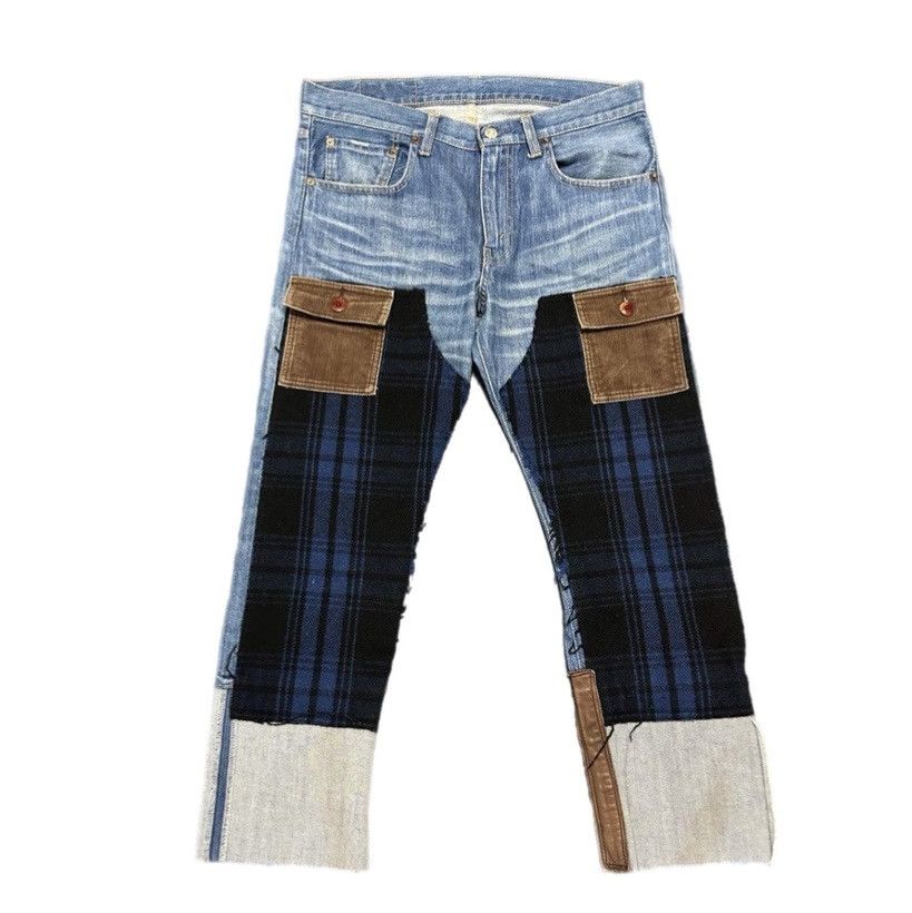 Image of Junya Watanabe X Levi's Levi's 505 Reconstruction Denim in Indigo, Men's (Size 33)