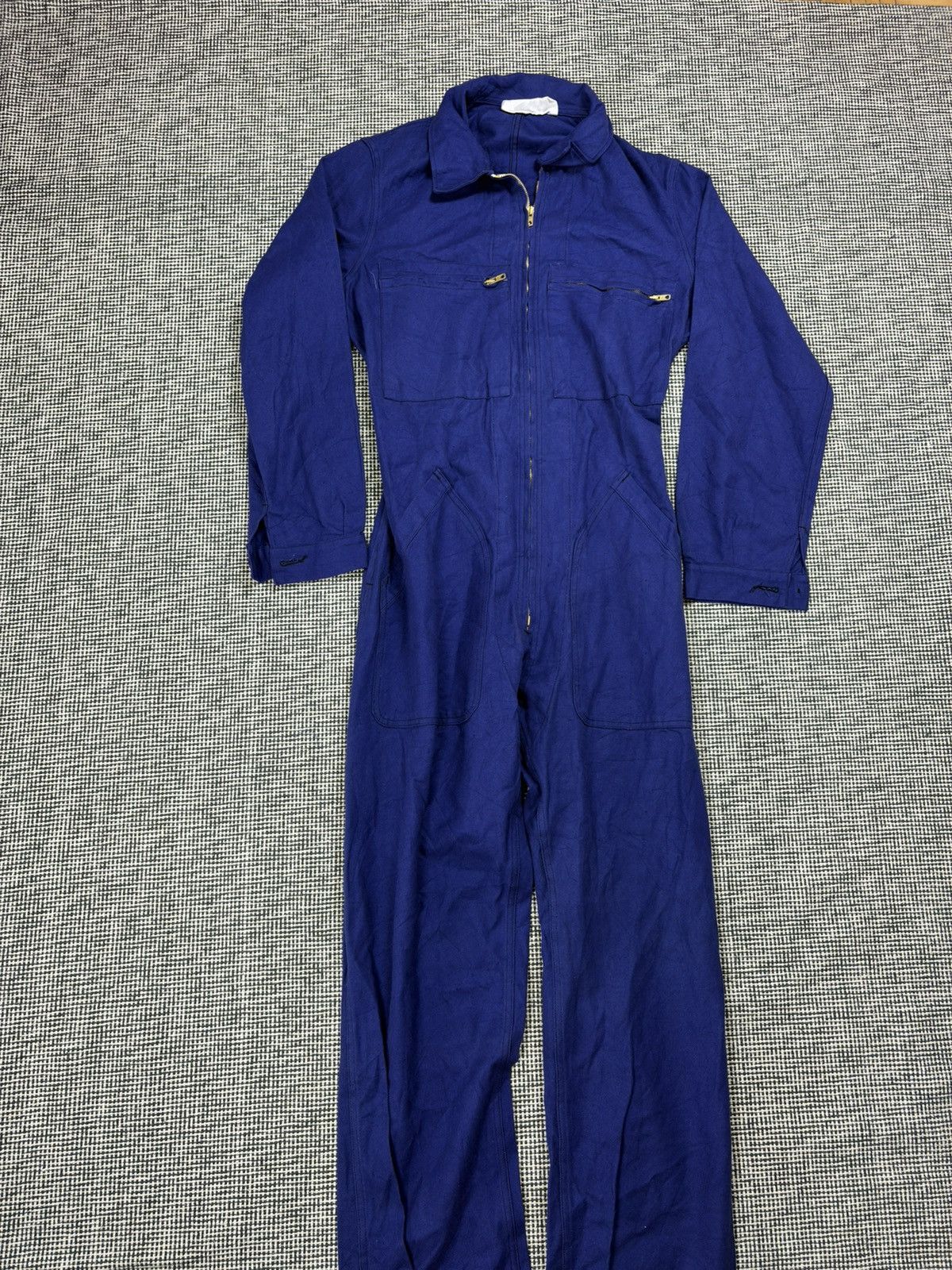 60s/70s french zip up coveralls sanfor jampsuit french chore