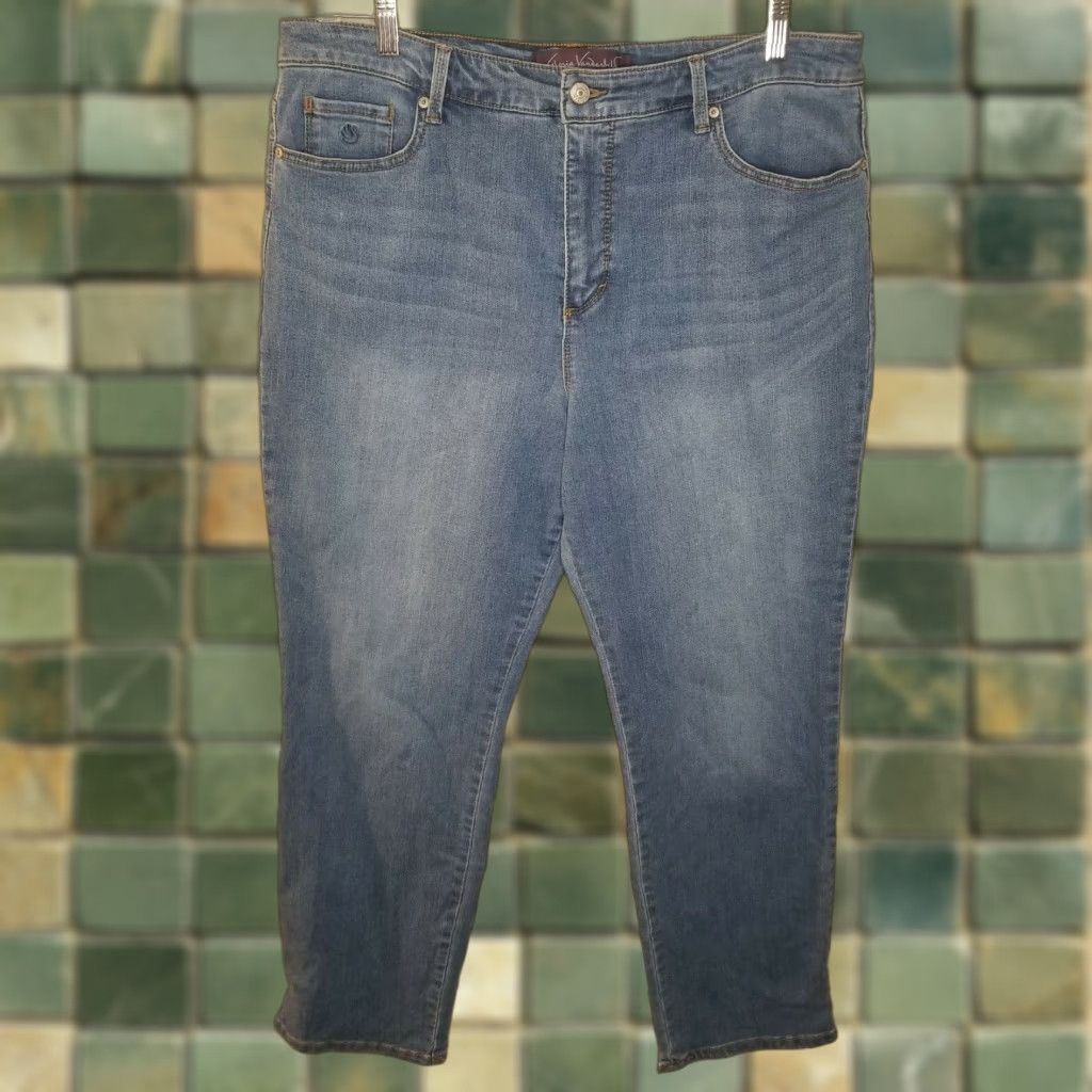 Gloria Vanderbilt VINTAGE Gloria Vanderbilt Amanda Womens Slim Straight Jeans Size 16 Blue Size 38" / US 16 / IT 52 - 1 Thumbnail